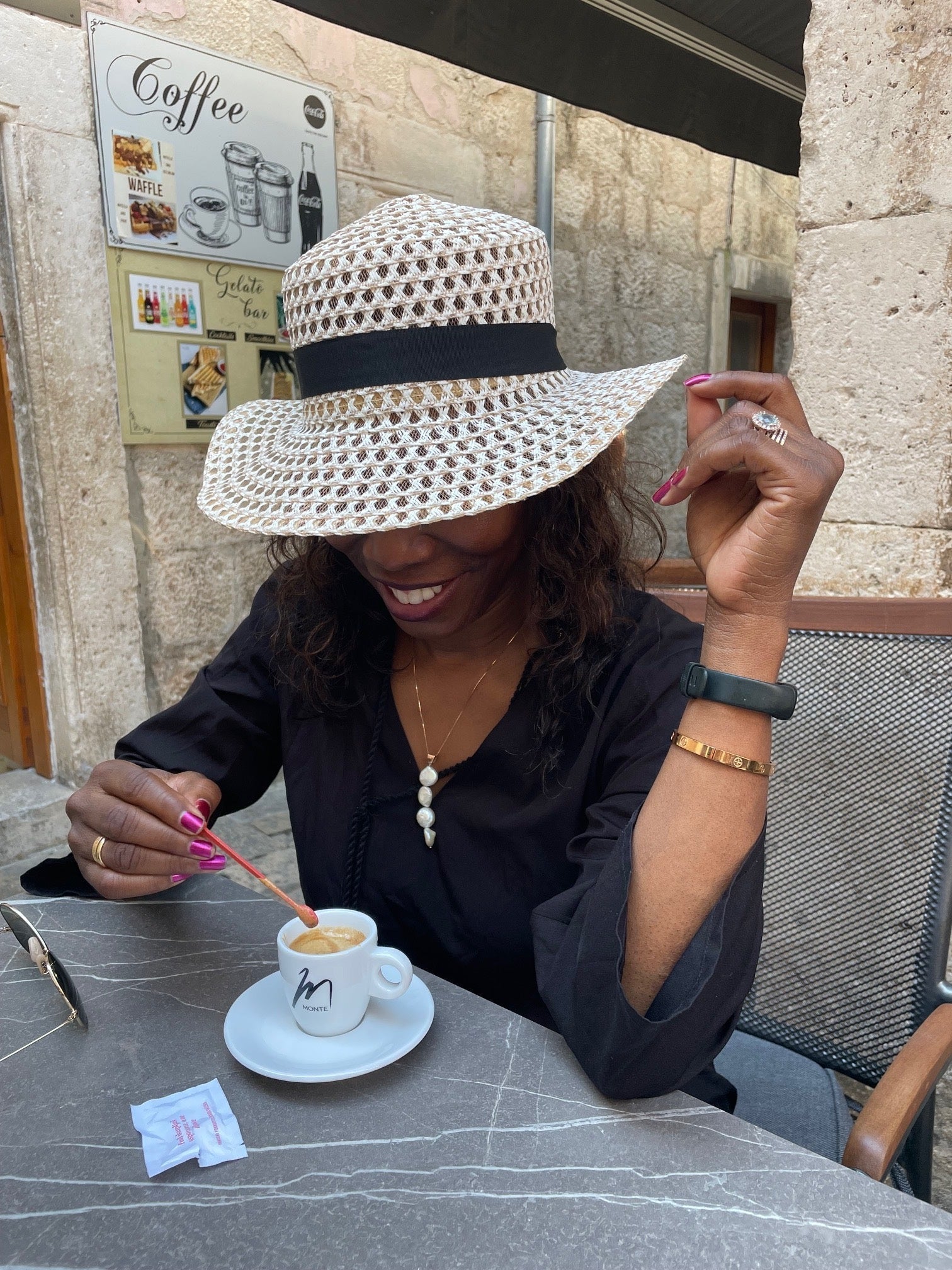 Melicent loves espresso macchiato