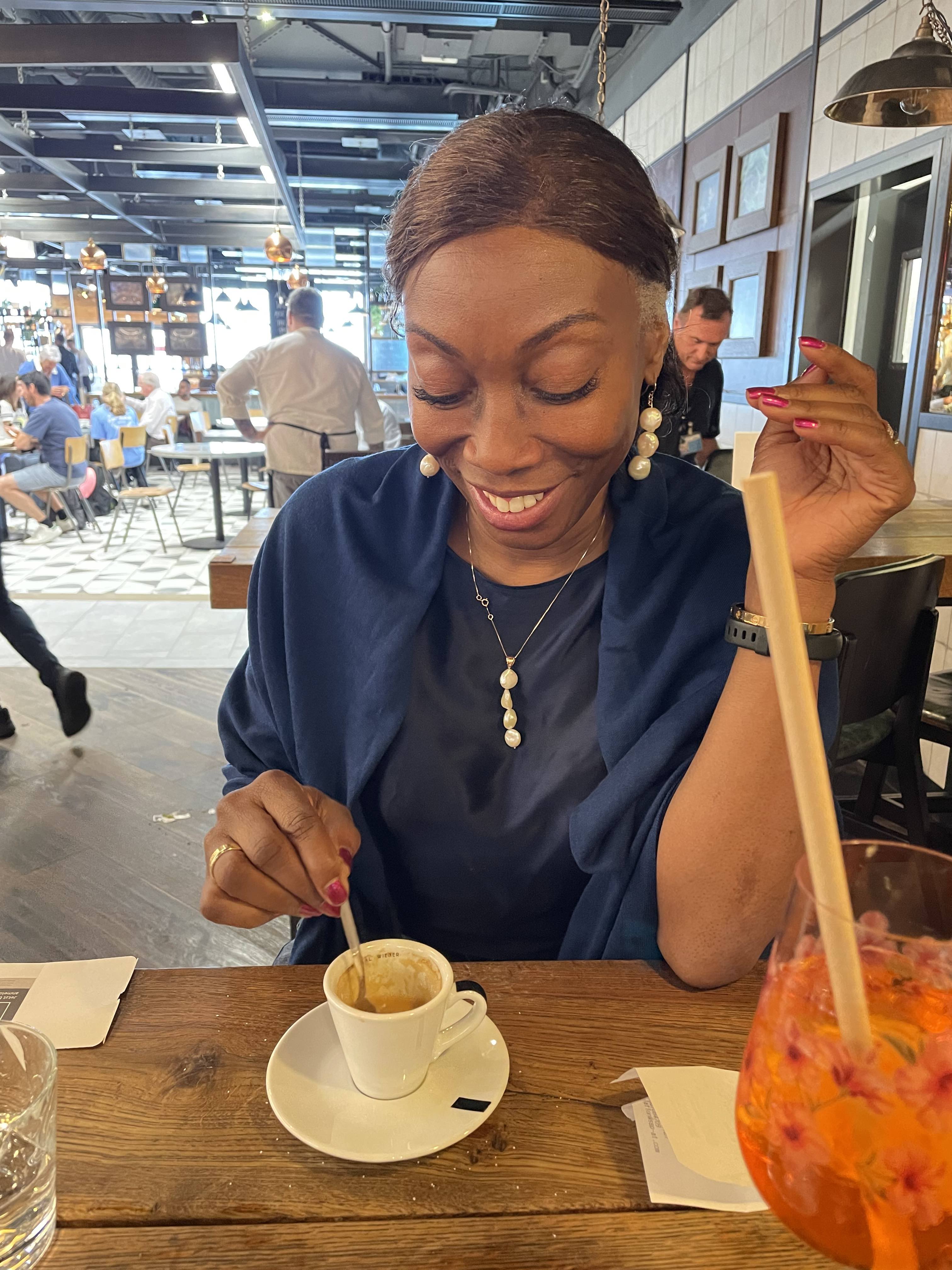 Melicent discovered why Italian espresso tastes so good