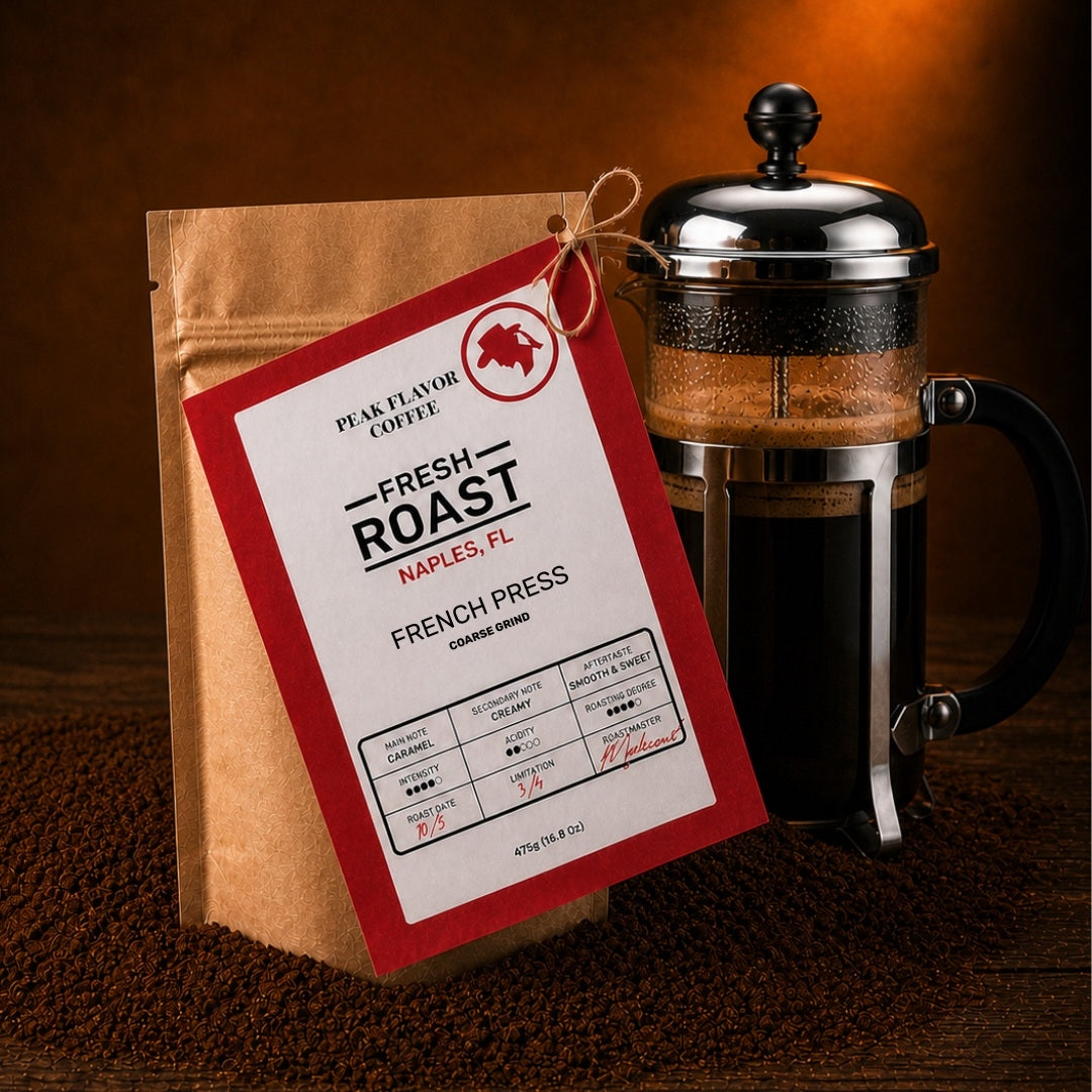 Fresh Roasted Coarse Ground Coffee for French Press
