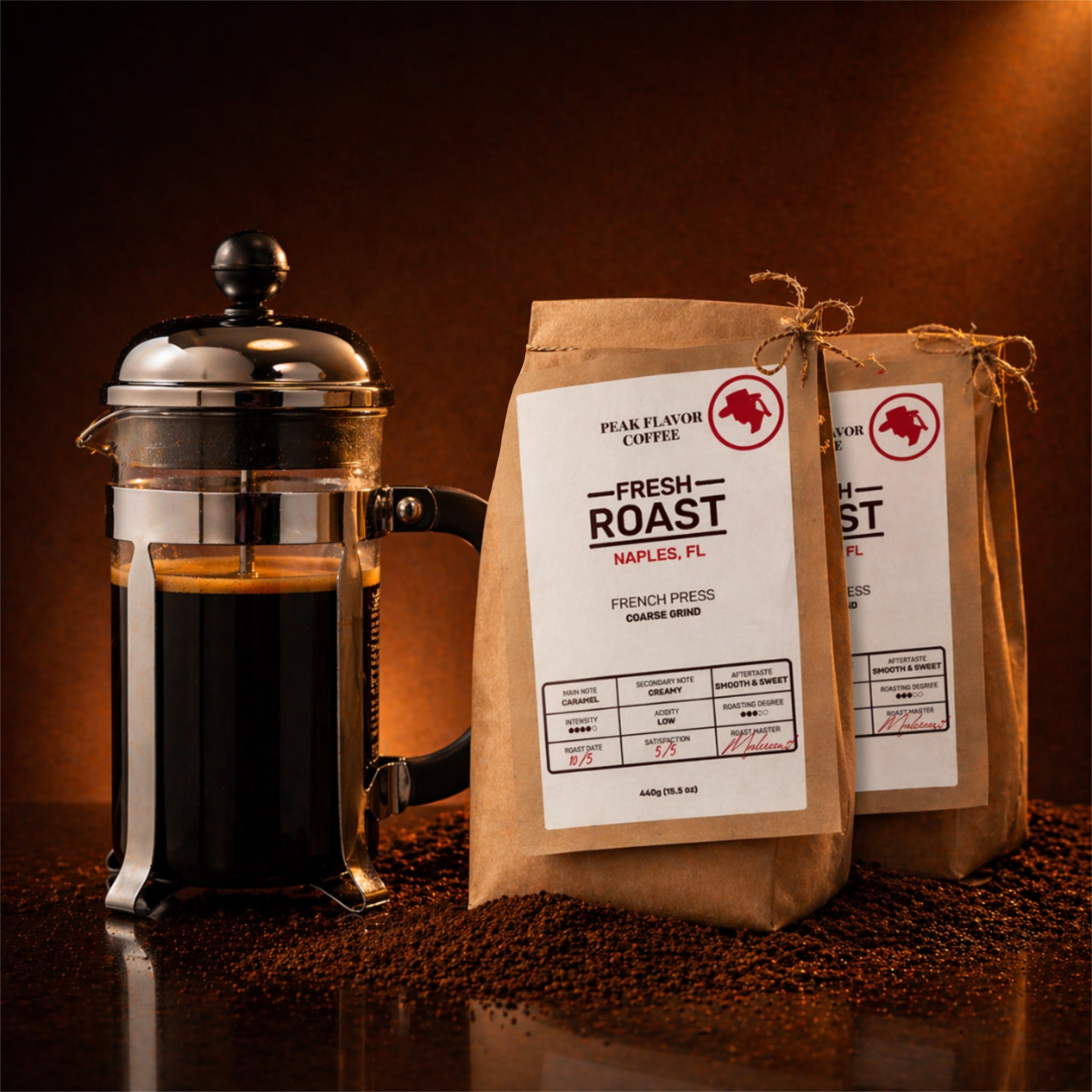 Bundle Coarse Ground Coffee with a Bodum French Press Coffee Maker