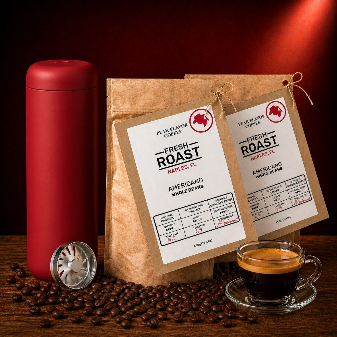 Bundle Low Acid Espresso Beans 2x440g with Fellow Traveler Mug