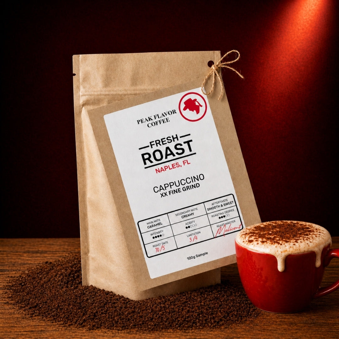 Espresso grounds for Italian cappuccino trial size