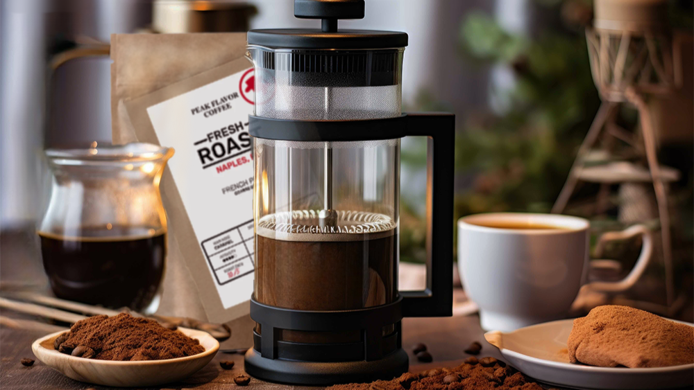 French press for peak flavor coffee