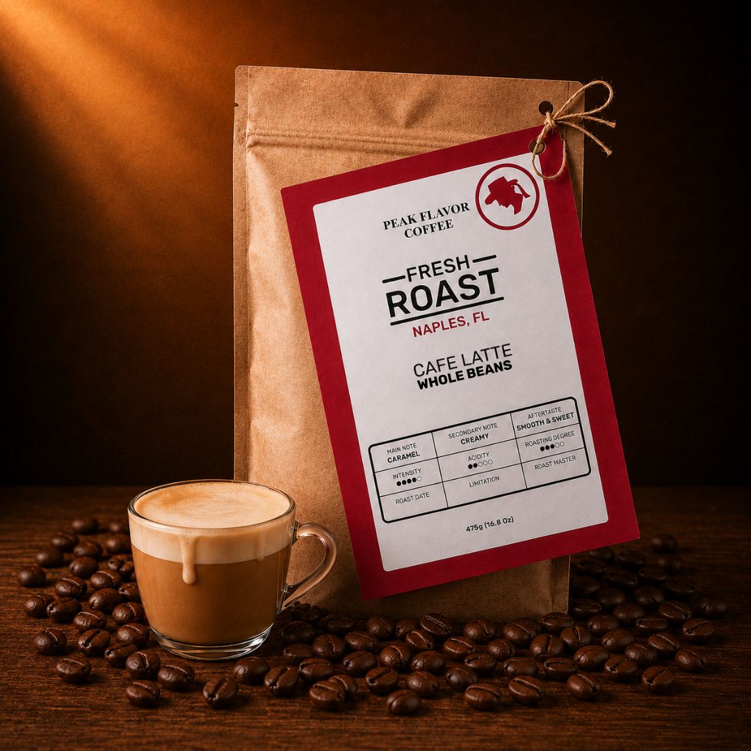 Fresh Roasted Coffee Beans for Creamy Cafe Latte