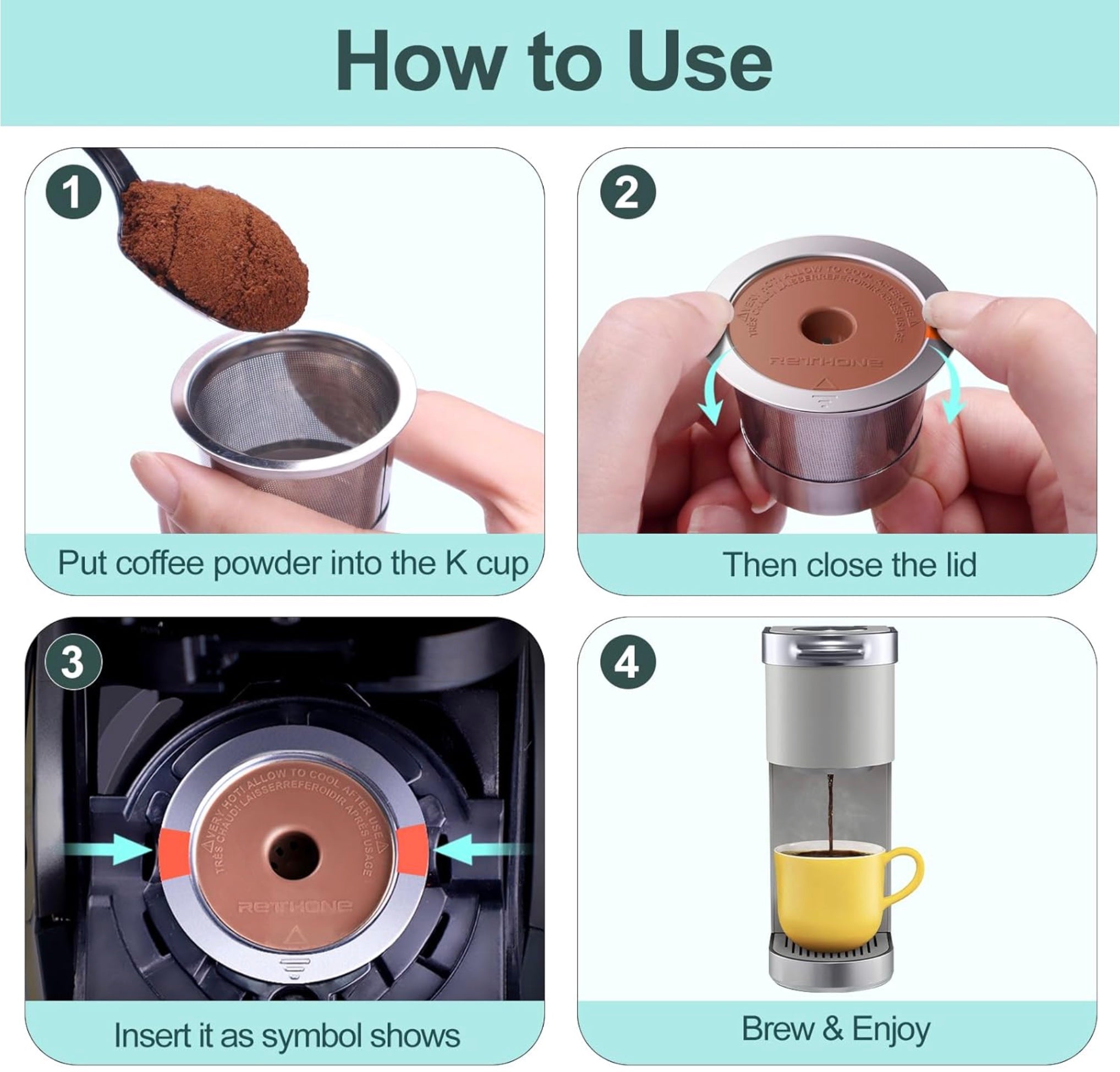 Step-by-step guide on how to use reusable k cups