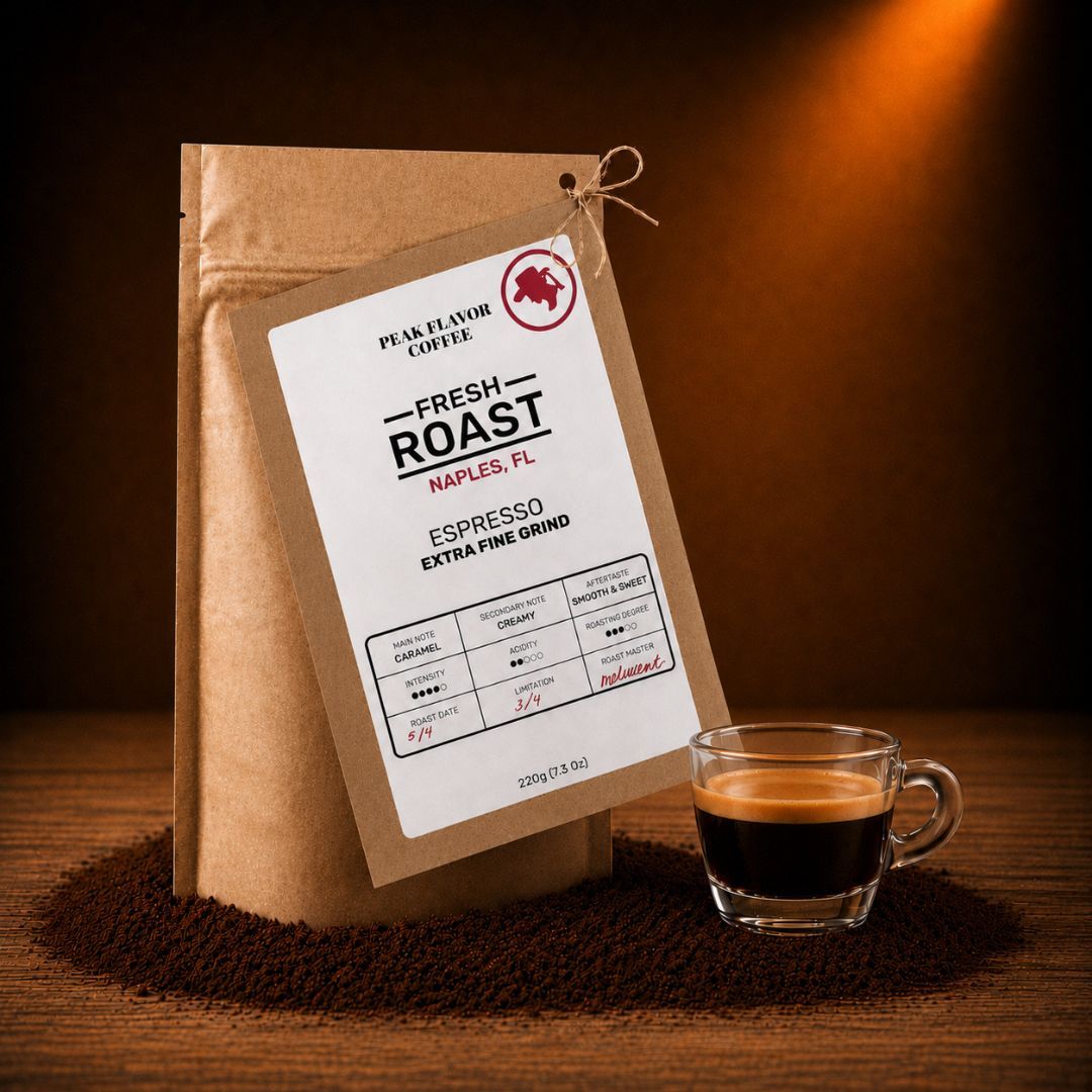 Italian Espresso Grounds Bold Flavor Rich Crema 220g