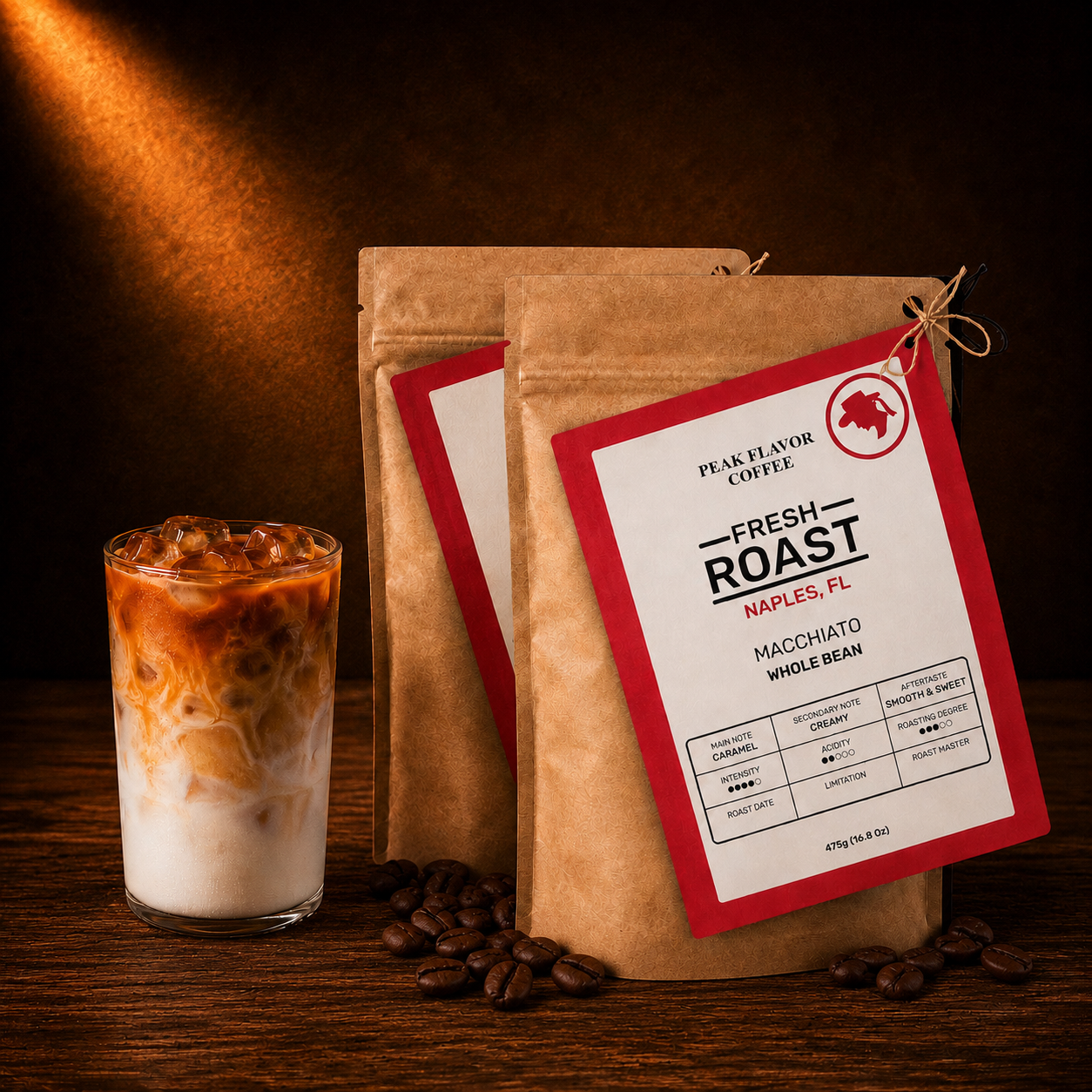 Italian coffee beans for best latte macchiato