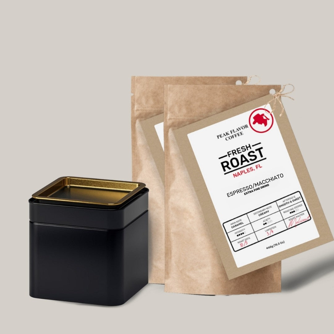 Small canister to keep Macchiato grinds fresh