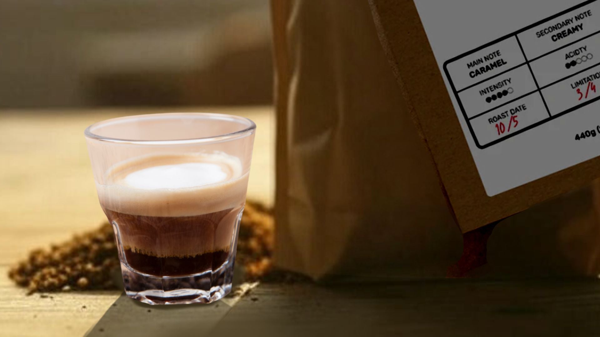 Italian macchiato espresso