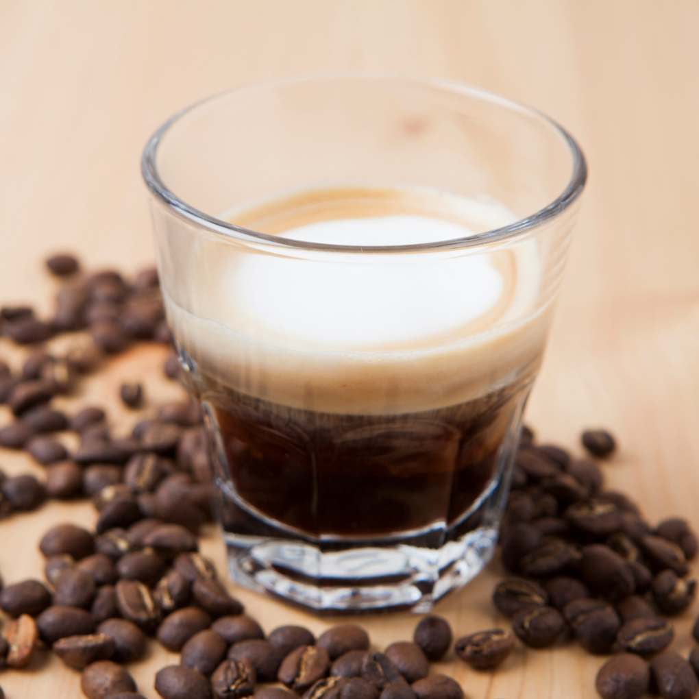 macchiato with macchiato beans
