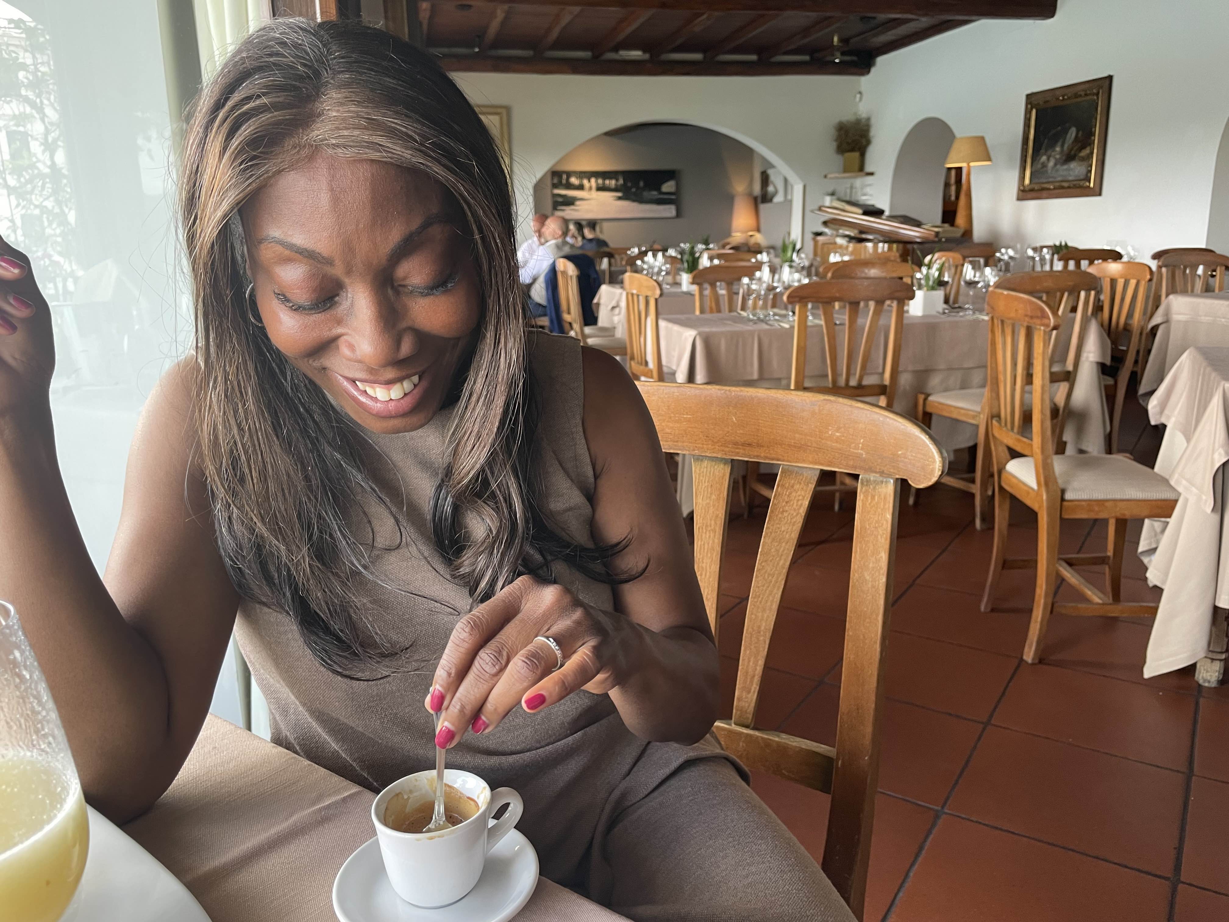 Melicent and Italian espresso