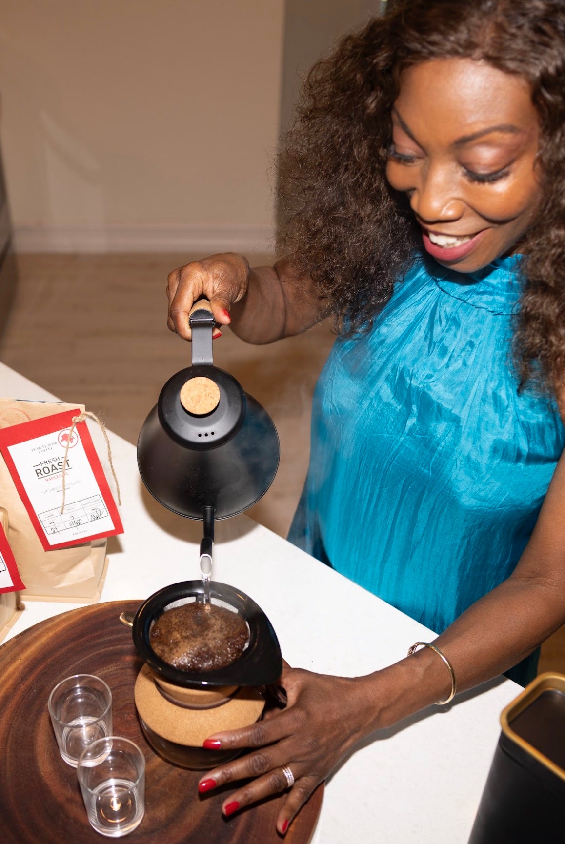Melicent loves pour over coffee