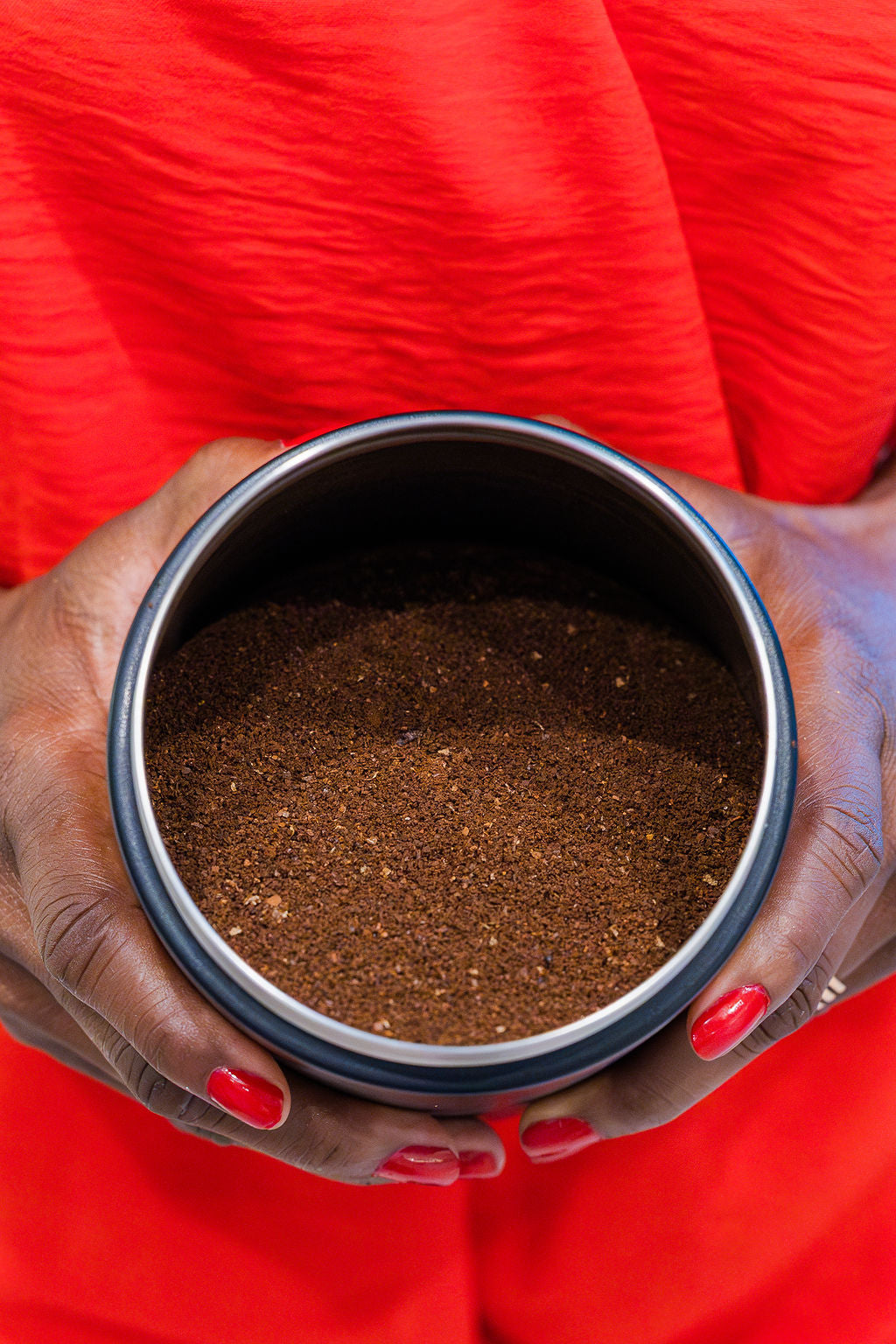 Melicent with Coffee Grounds