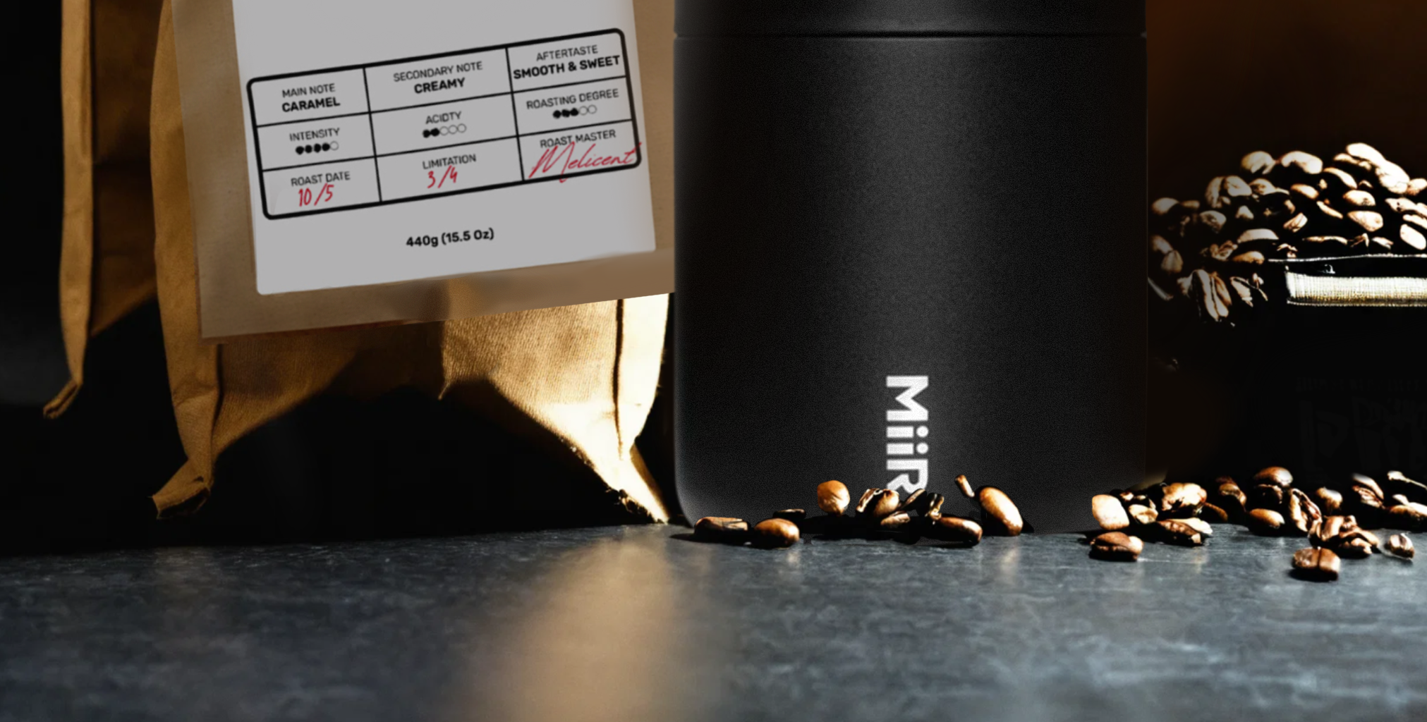Mirr Coffee Canister plus Americano Beans
