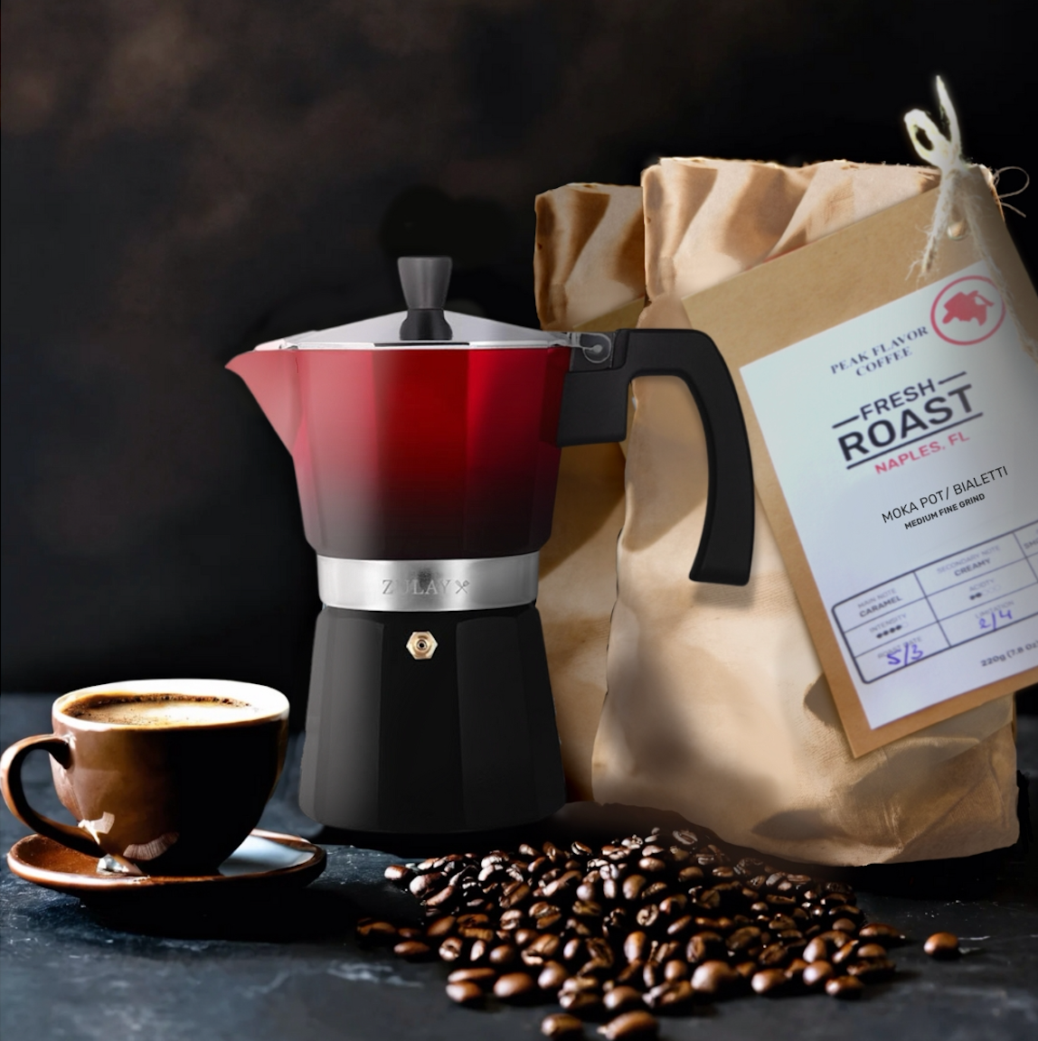 Moka Pot Coffee Grounds