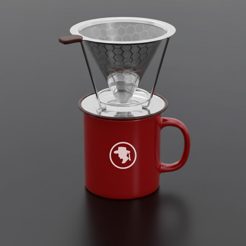 Reusable Stainless Steel Pour Over Coffee Brewer / Brews 1 Cup