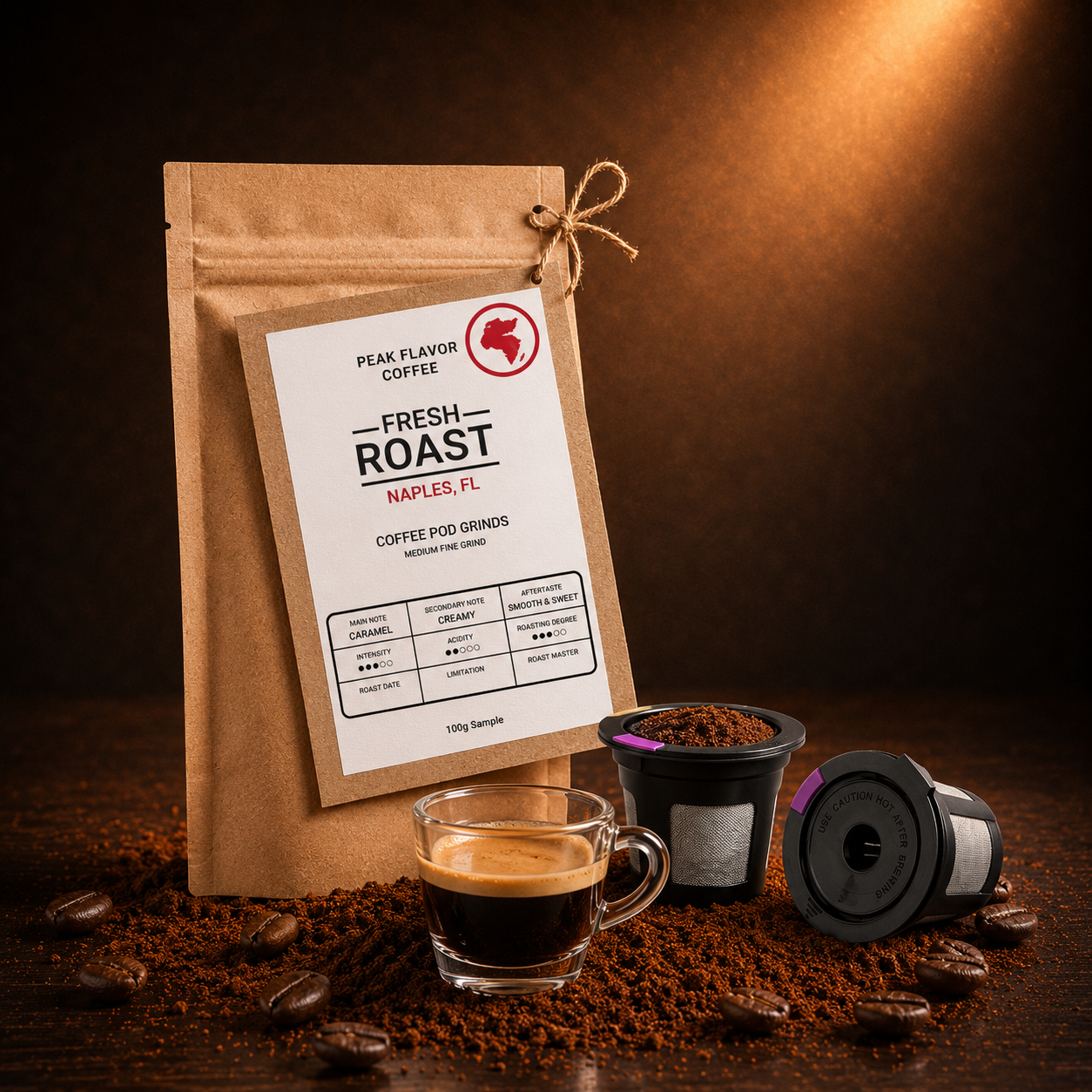 Fresh roasted coffee for reusable k cups