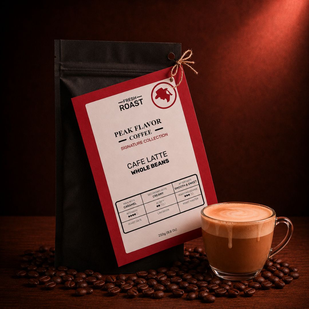 Signature Espresso Beans for Creamy Cafe Latte with Rich Caramel Crema | 250g for 25 Brews