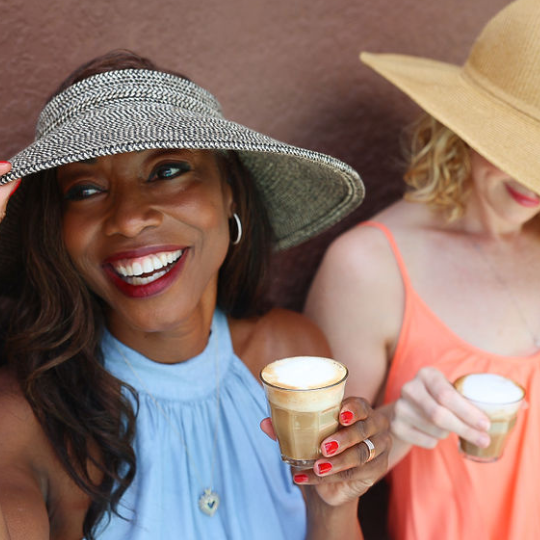 Melicent has a sweet coffee connection with her friend