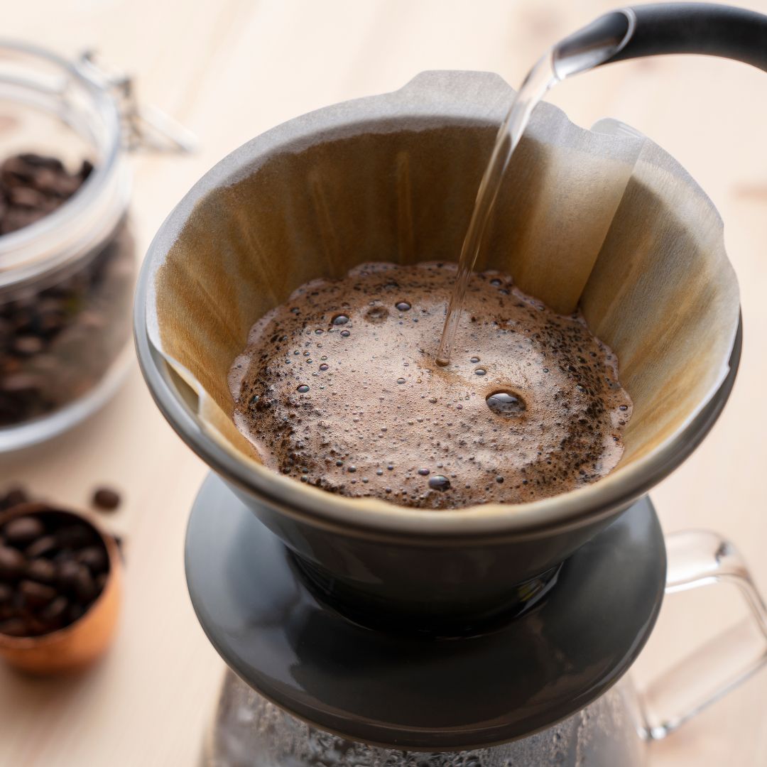 drip coffee from paper coffee filters