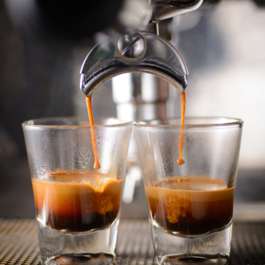 Italian espresso with abundant crema