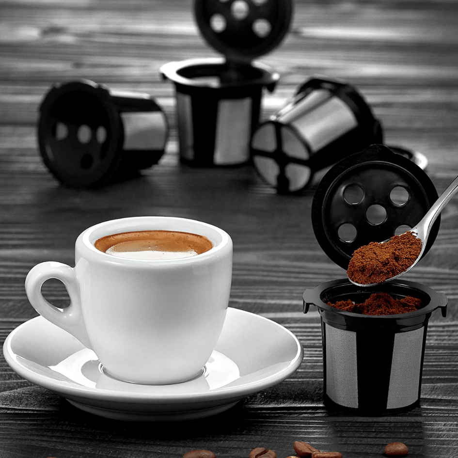 Fill this reusable k cup with peak flavor coffee grinds