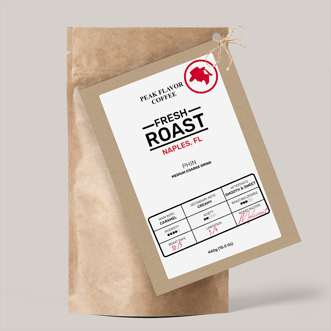 Fresh Roasted, custom Phin coffee grind with roast date