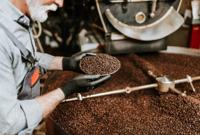 Italian coffee roasting uses dried beans for a naturally sweeter coffee