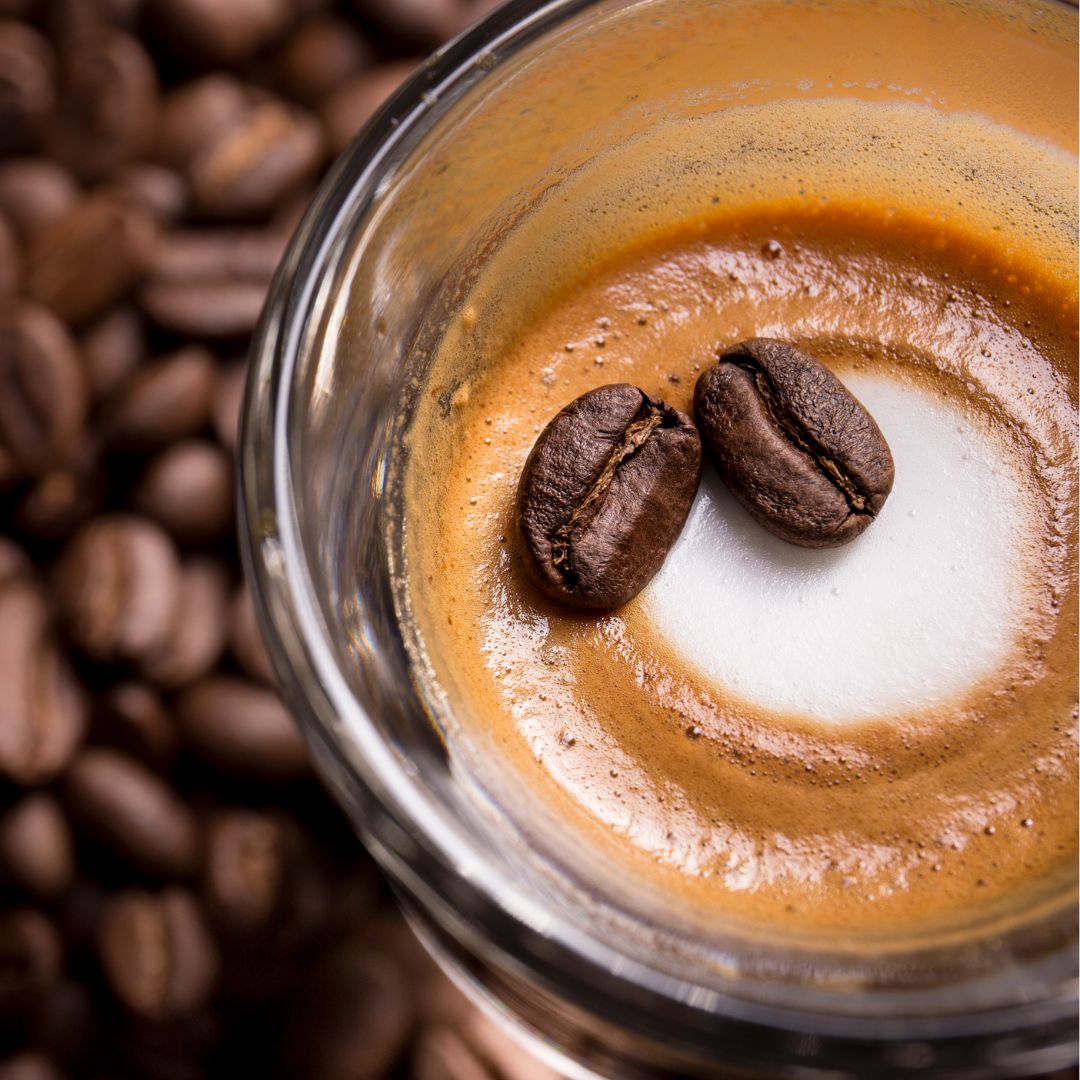 Espresso grounds for macchiato