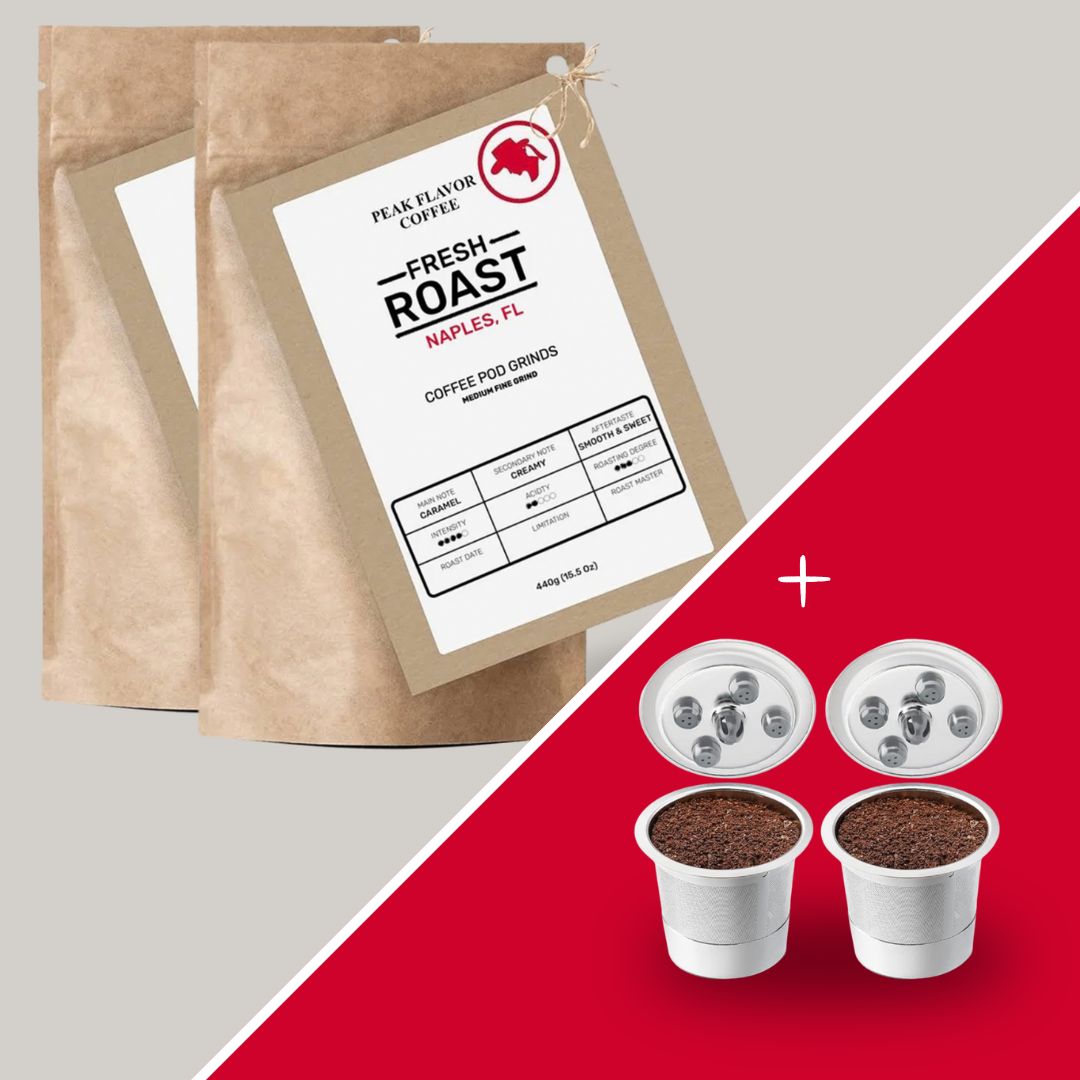 Bundle Keurig coffee grounds with free reusable k cups