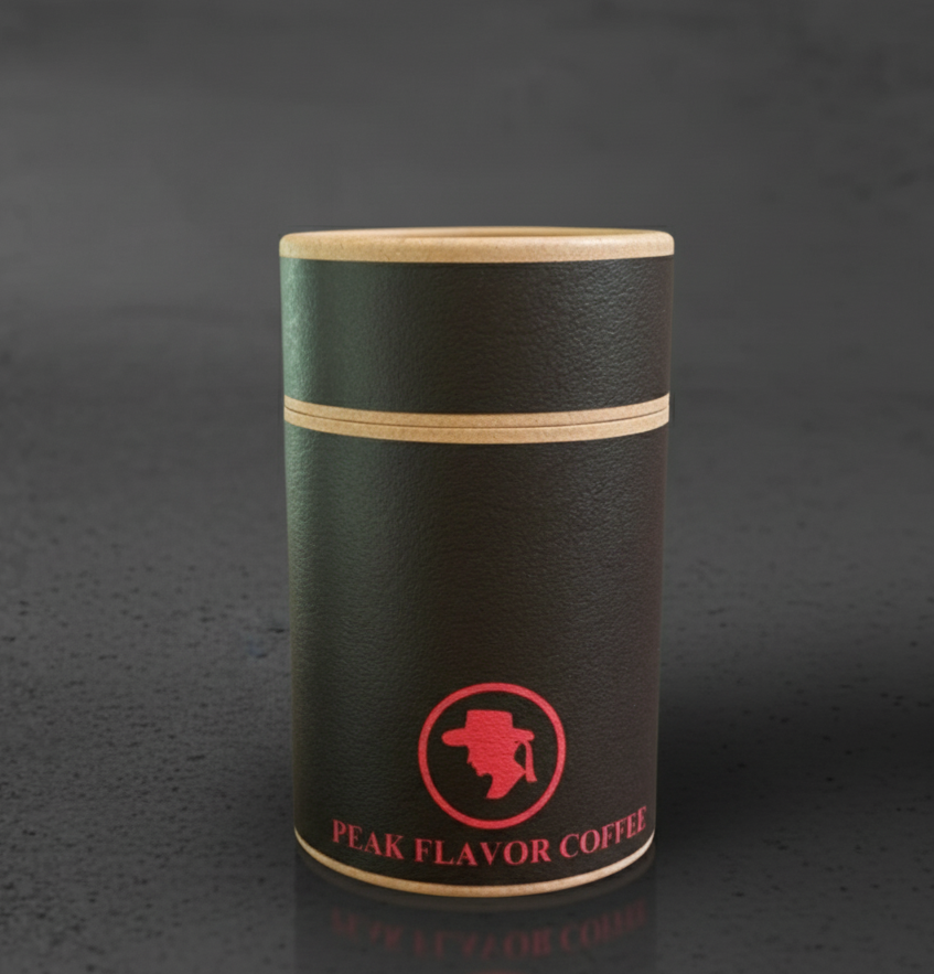 Peak Flavor Coffee Gifts - Keepsake Coffee Storage Container / Black