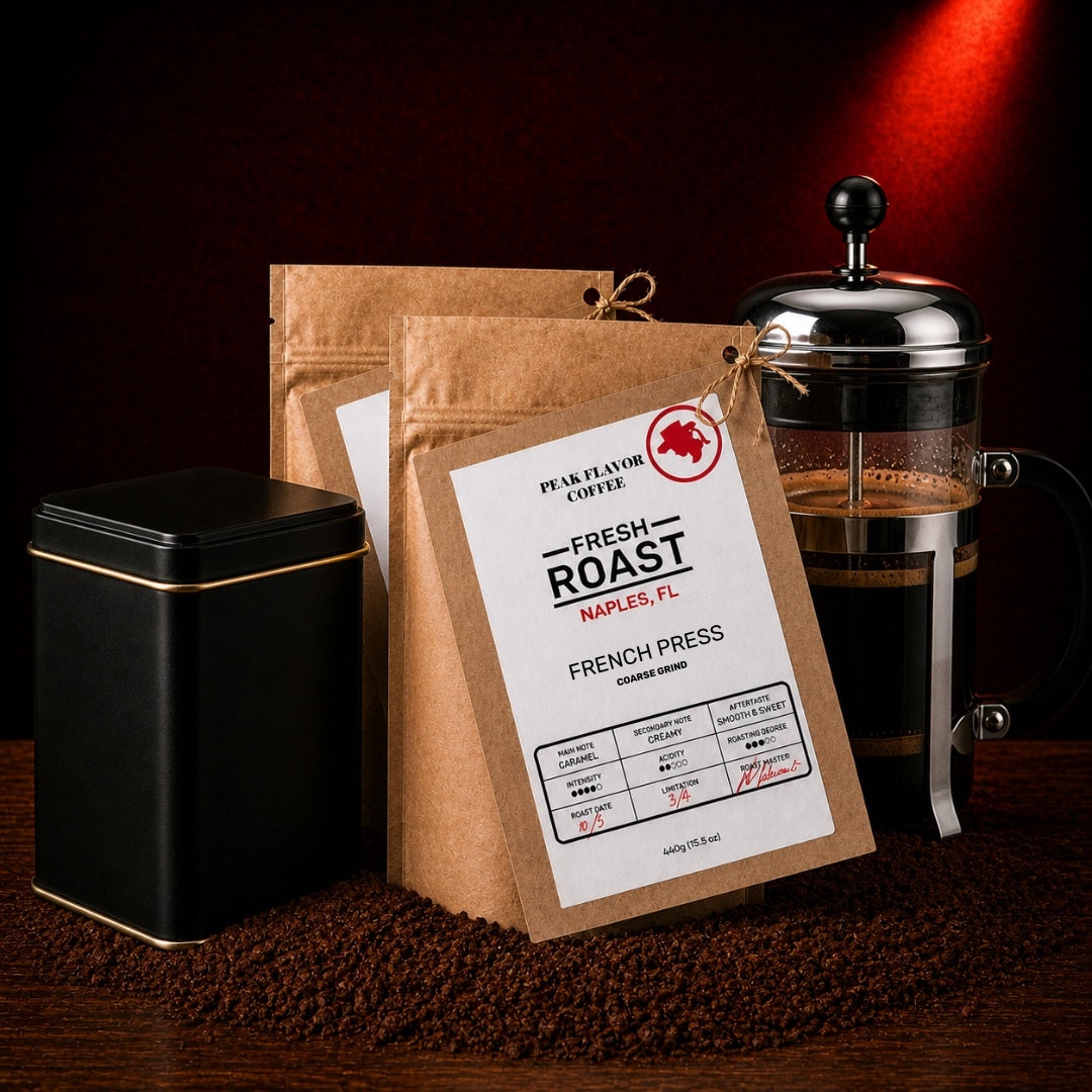 Bundle French Press Coffee & Coffee Storage Tin