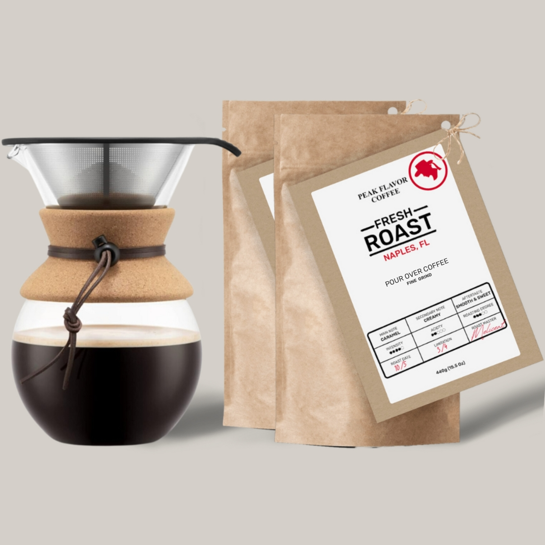 Chemex Coffee Grinds with a Bodum Chemex Coffee Filter