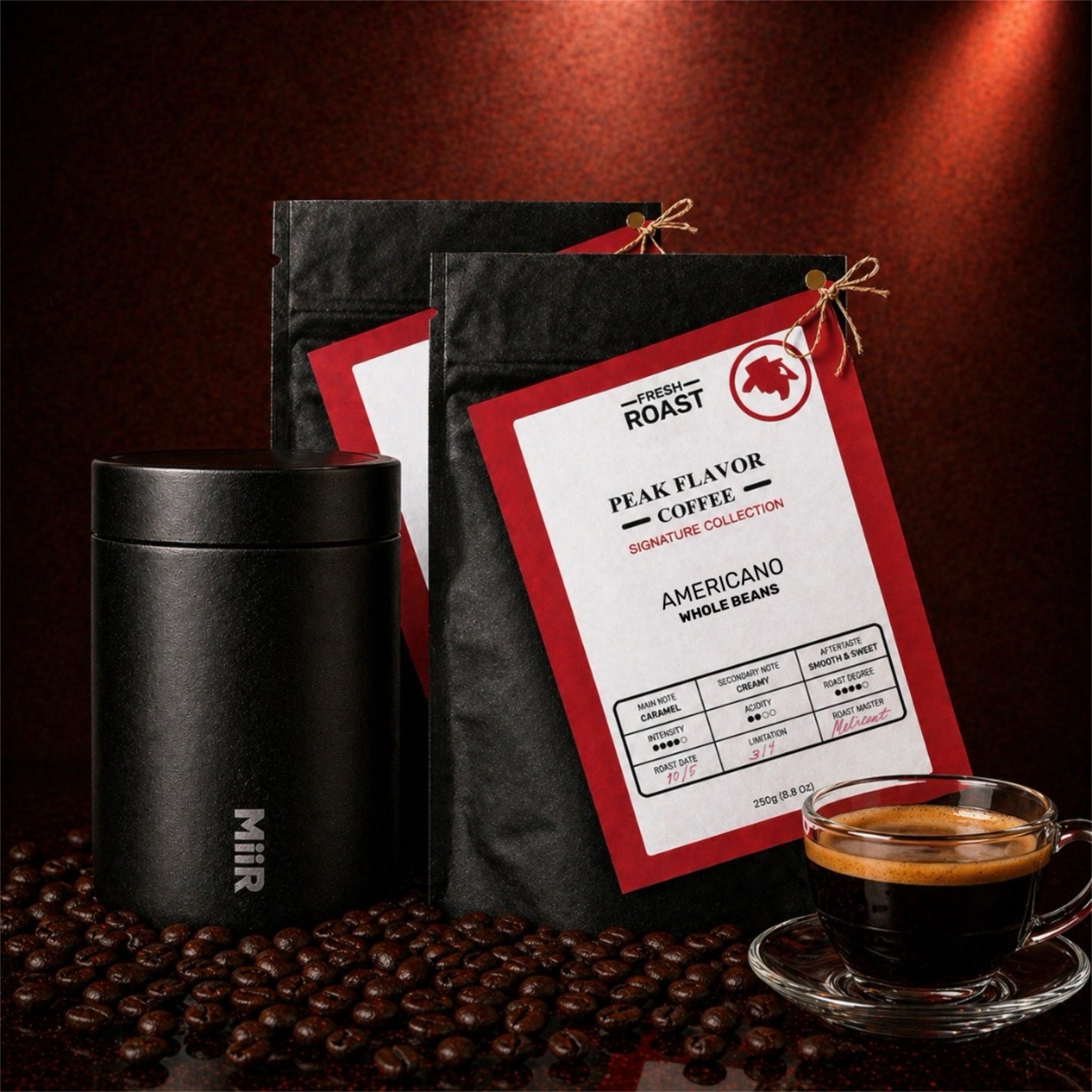 Bundle Signature Americano Coffee with a Miir Coffee Canister