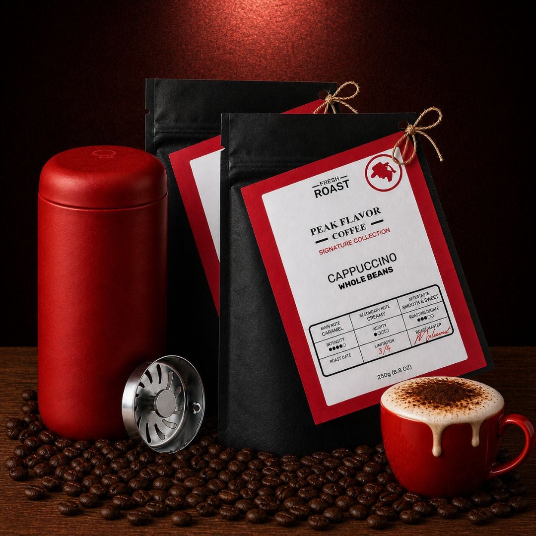 Italian cappuccino with Stainless Steel Fellow Traveler mug