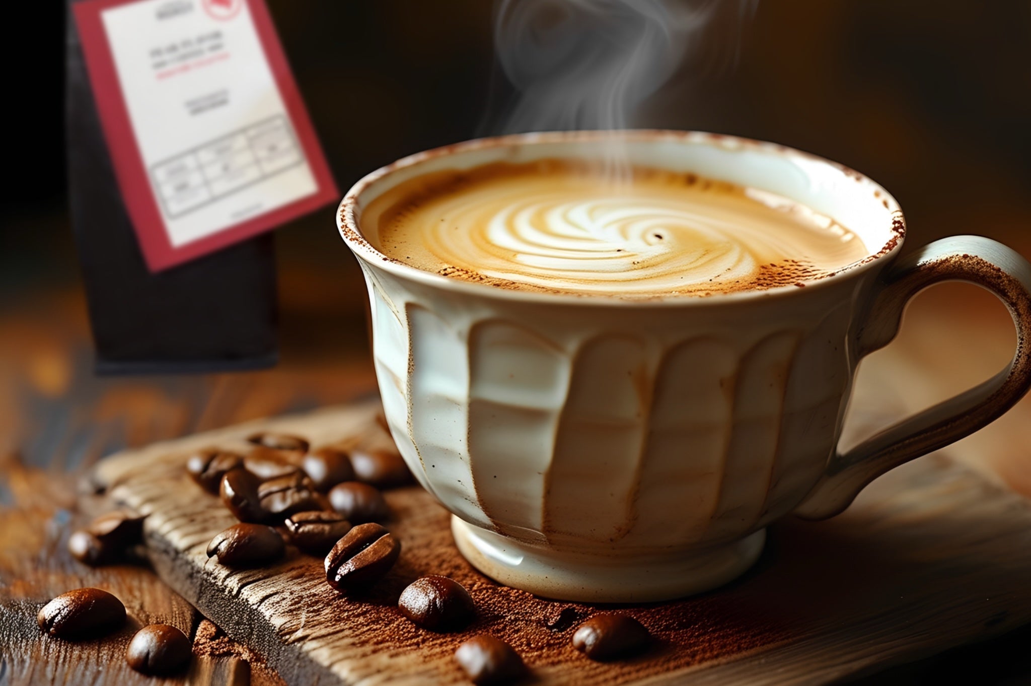 Cappuccino Peak Flavor with packaging 