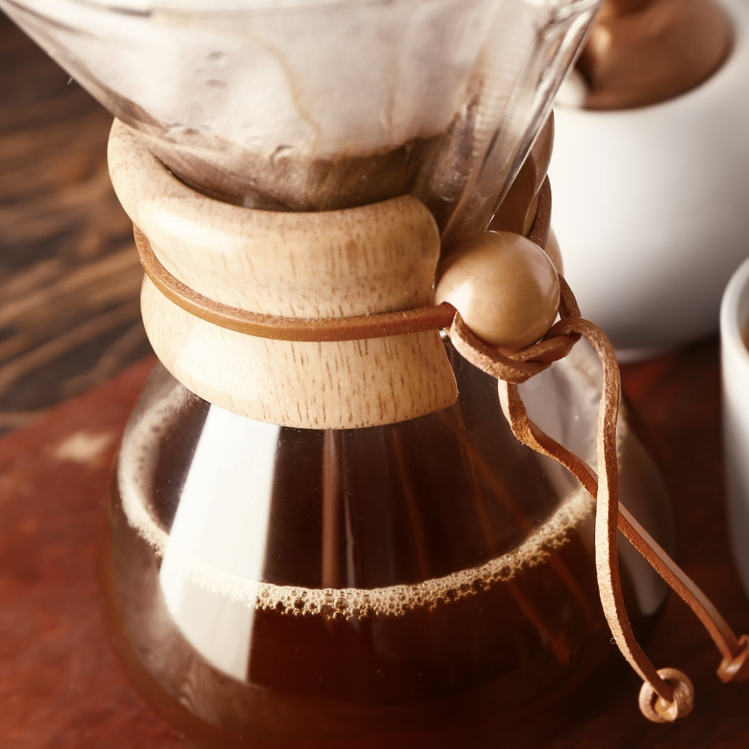 Chemex coffee grinds for perfect extraction