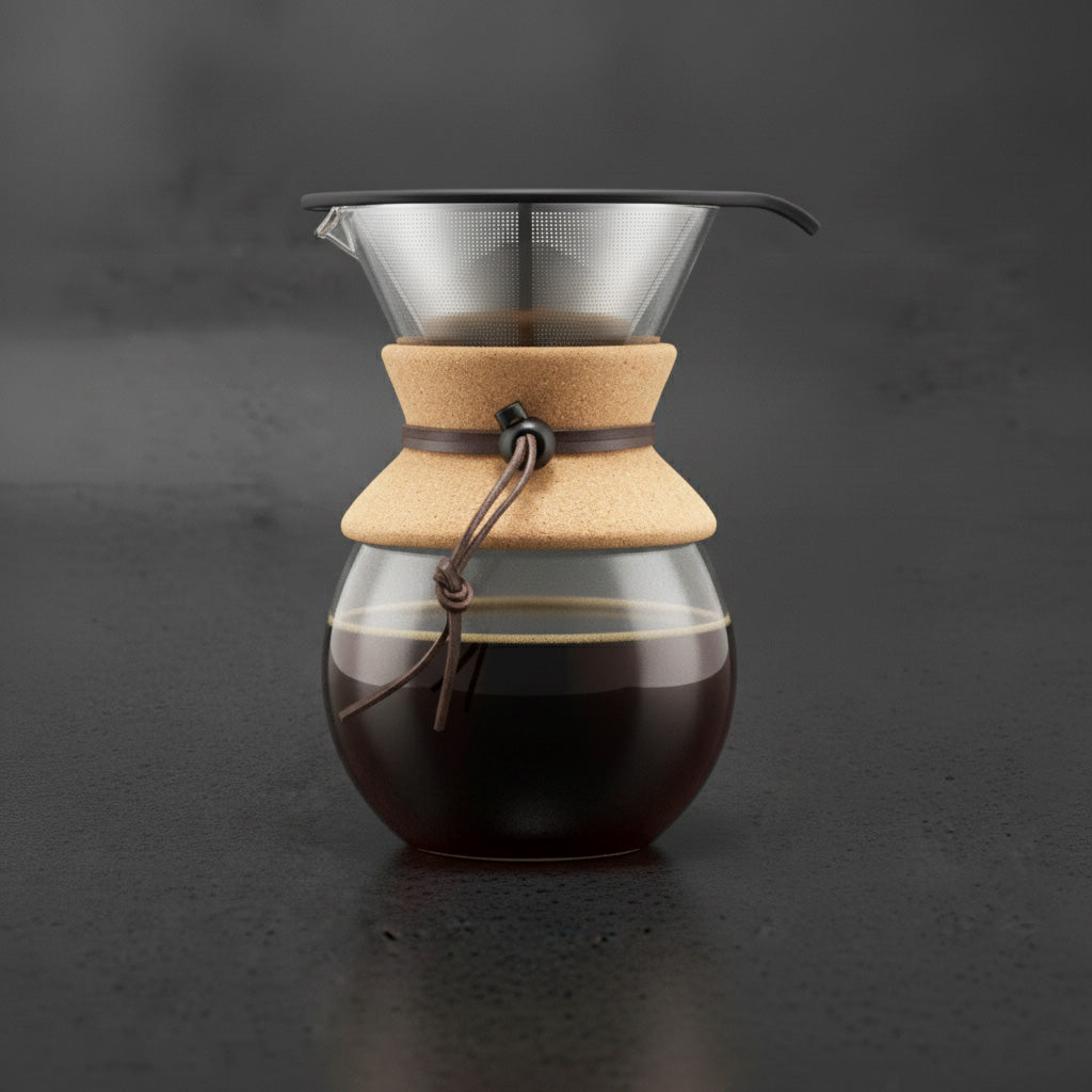 Pour Over Coffee Maker with Reusable Stainless Steel Filter - Pour Deeper Flavor that Nourishes Body & Soul