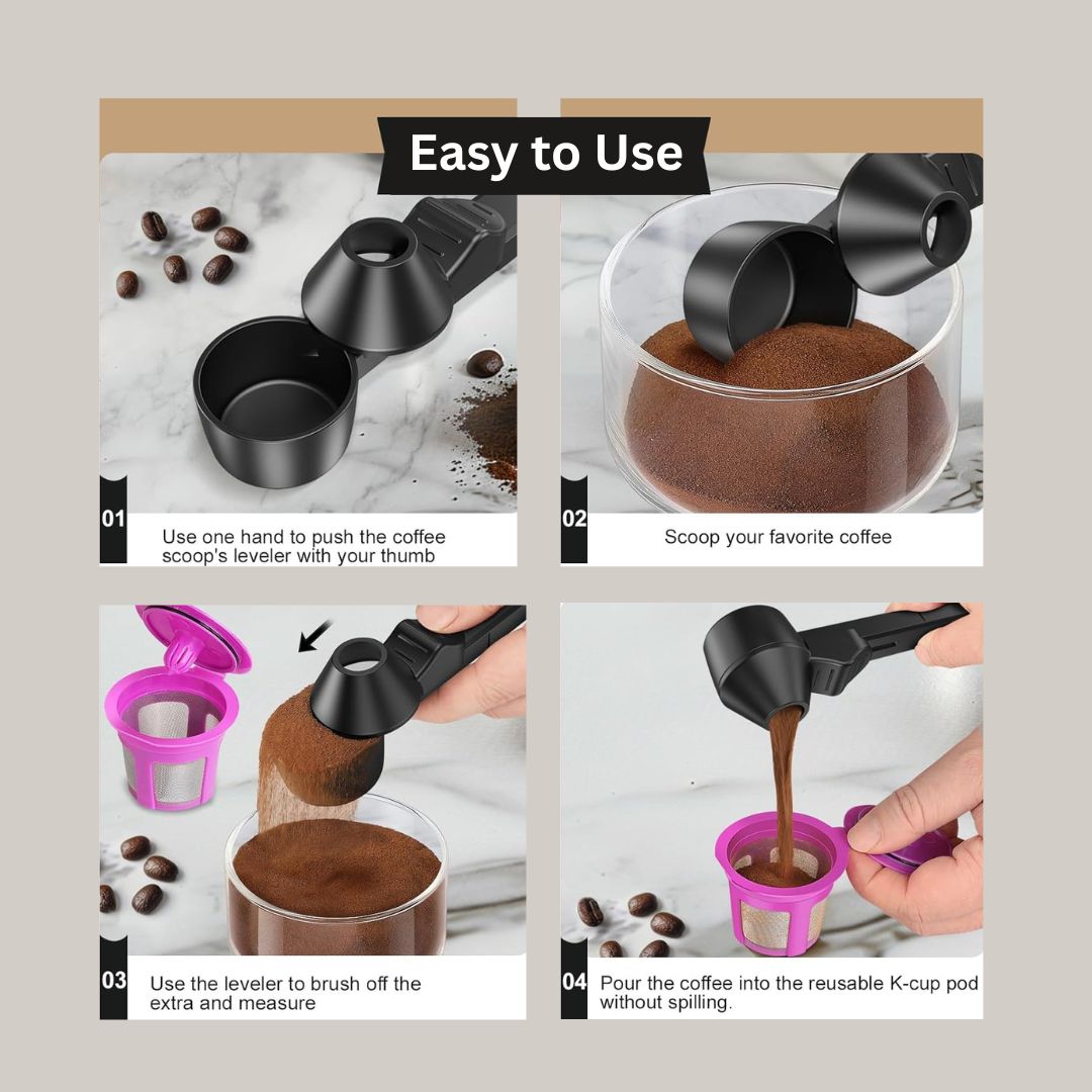 Coffee Scoop for Refillable K Cups - Brew Peak Flavor Coffee