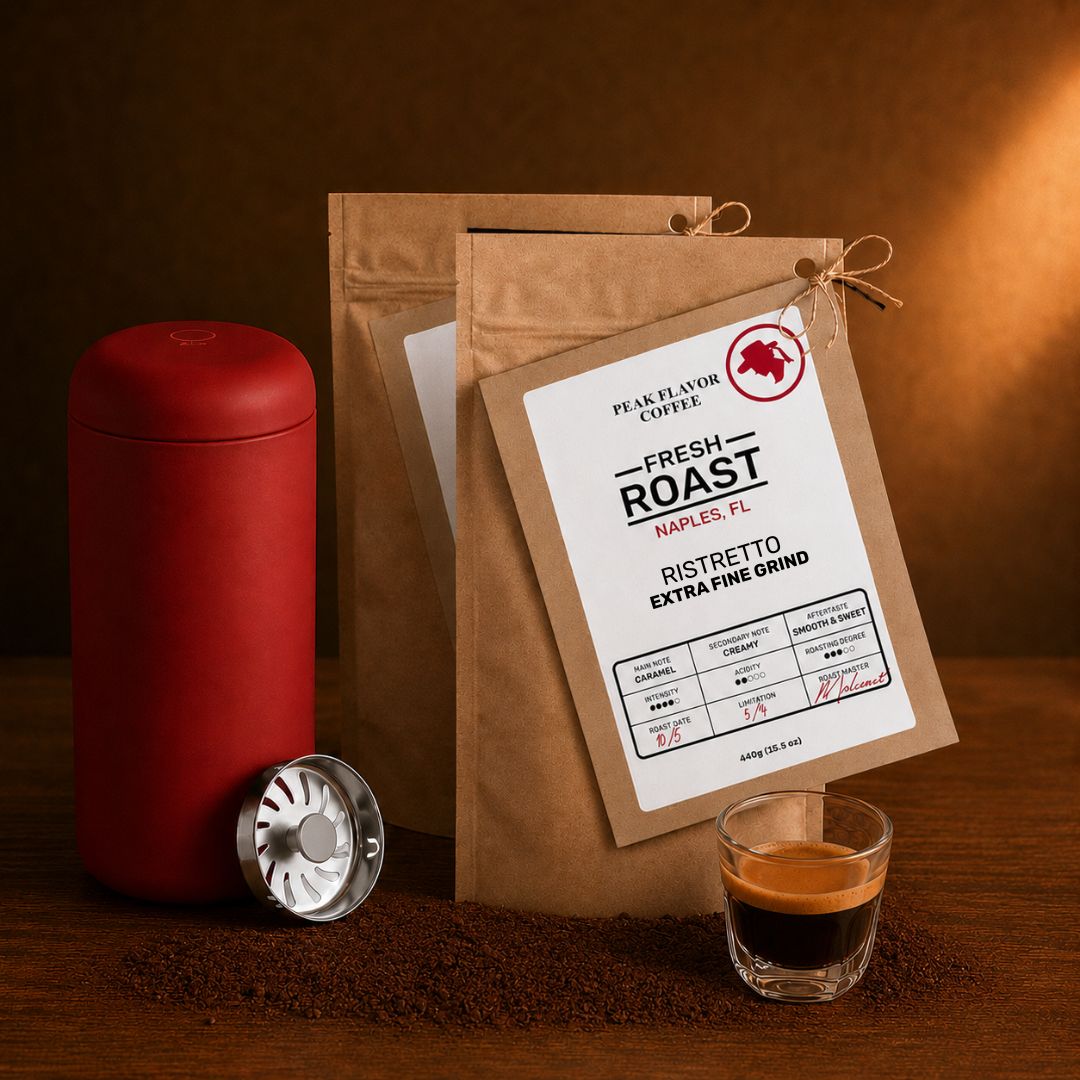 Espresso Grounds for Ristretto & Fellow Coffee Mug Bundle