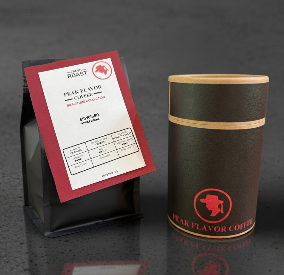 Peak Flavor Coffee Gifts - Keepsake Coffee Storage Container / Black