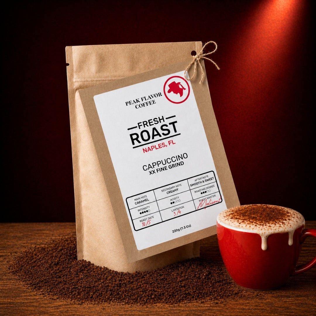 Espresso grounds for Italian cappuccino 22 brews