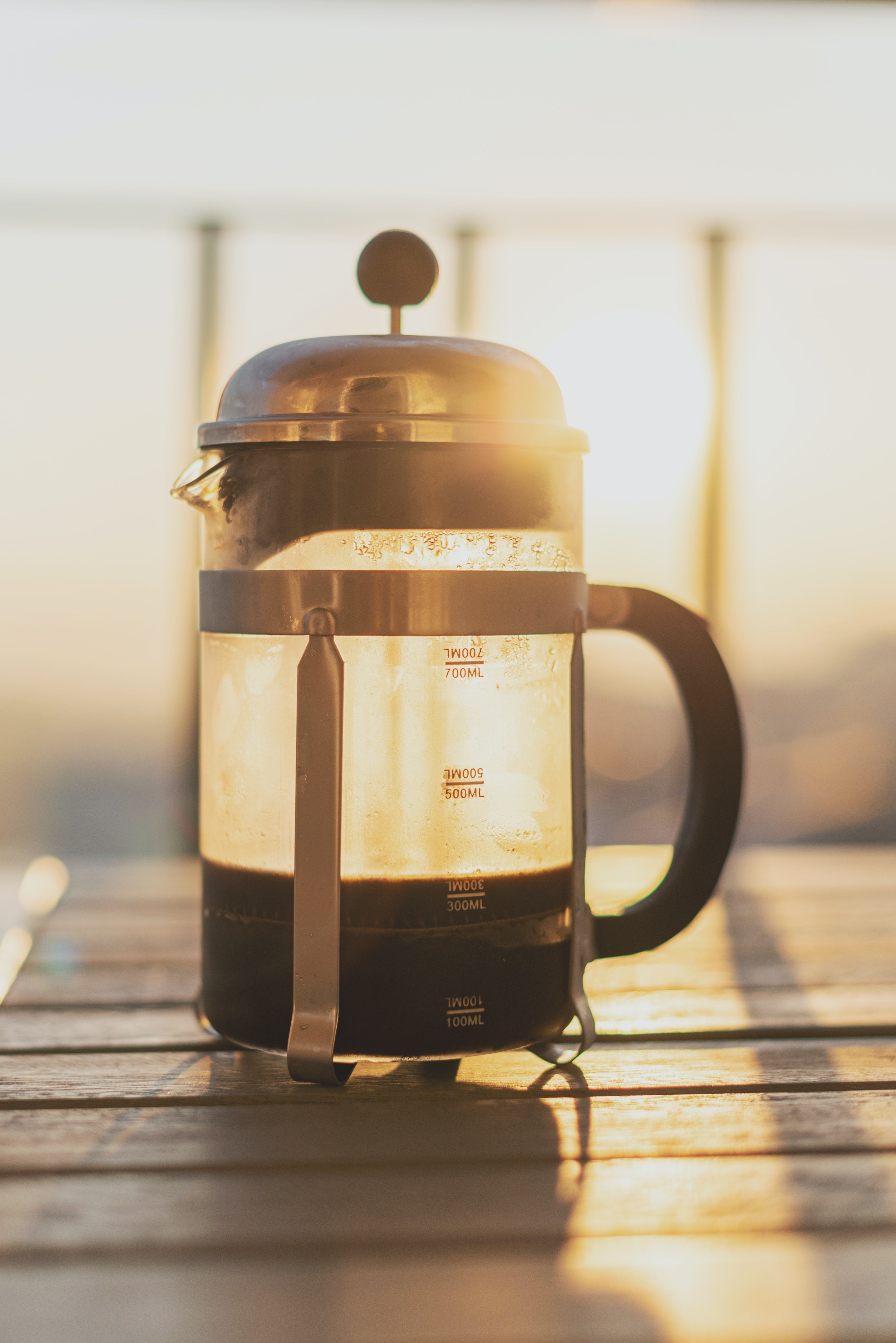 Discover French Press Coffee grounds