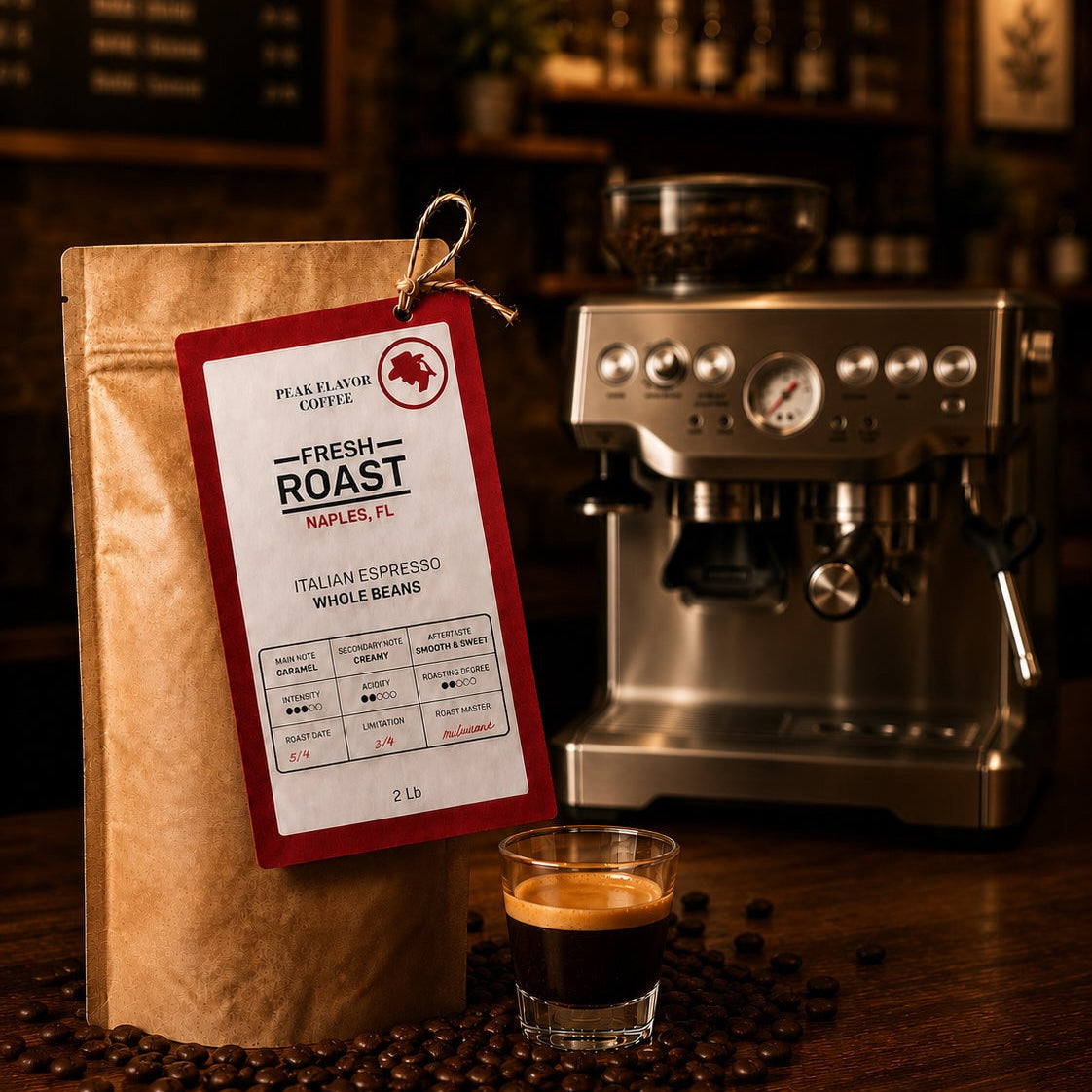 Fresh Roasted Coffee Beans for a Breville Espresso Machine | 2lb Value Bag