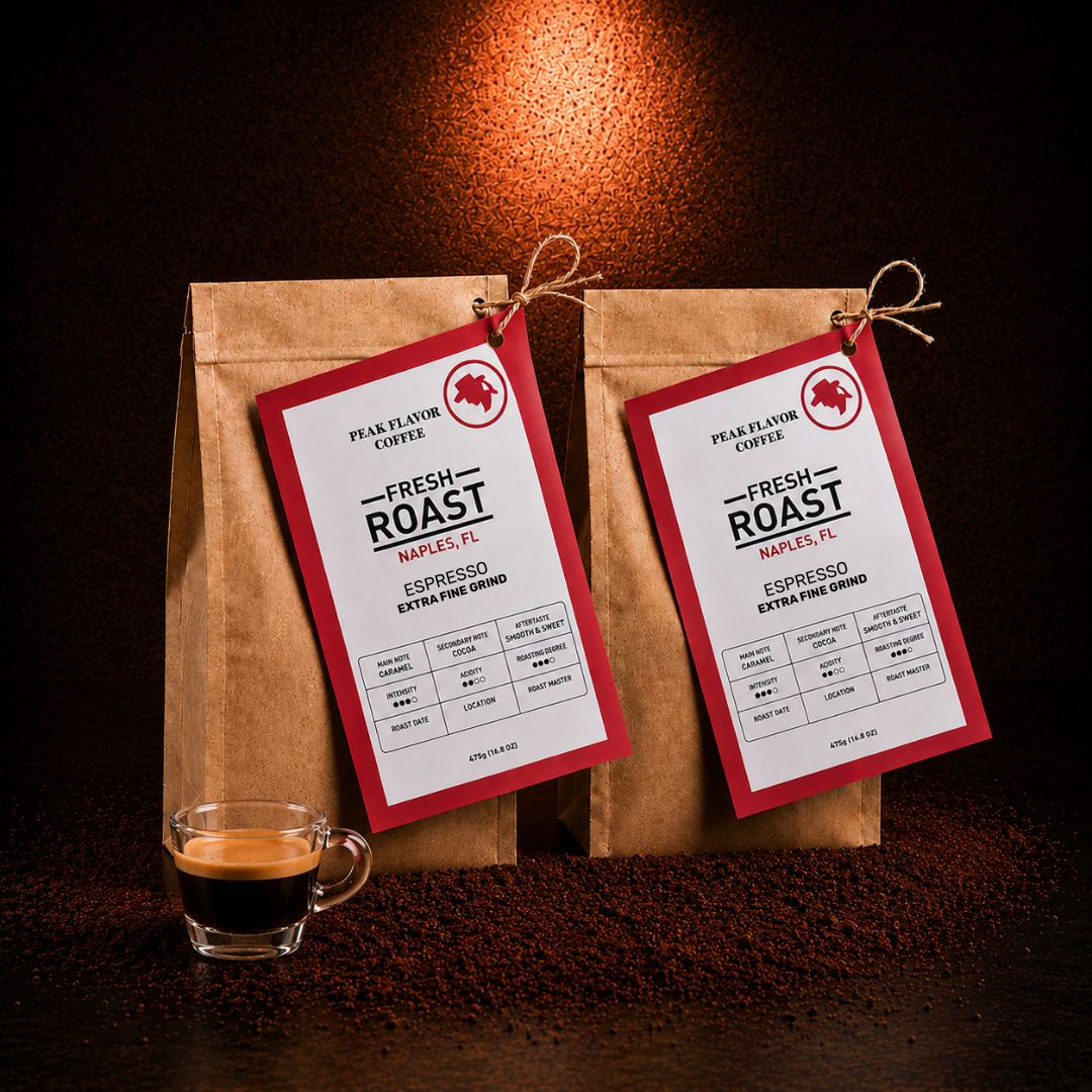 Fresh Roasted Italian Espresso Grounds | 475g Brews 48 Shots