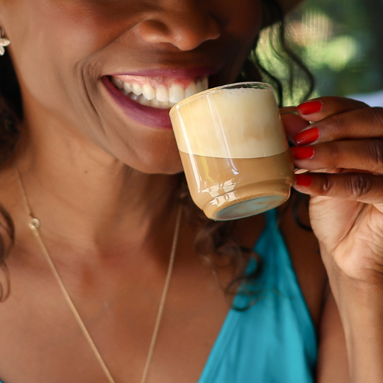 Melicent enjoys Cappuccino beans with Peak Flavor