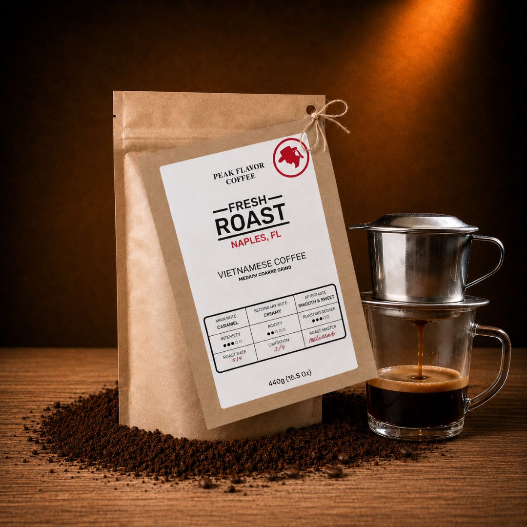 Fresh Ground Coffee for a Vietnamese Coffee Maker