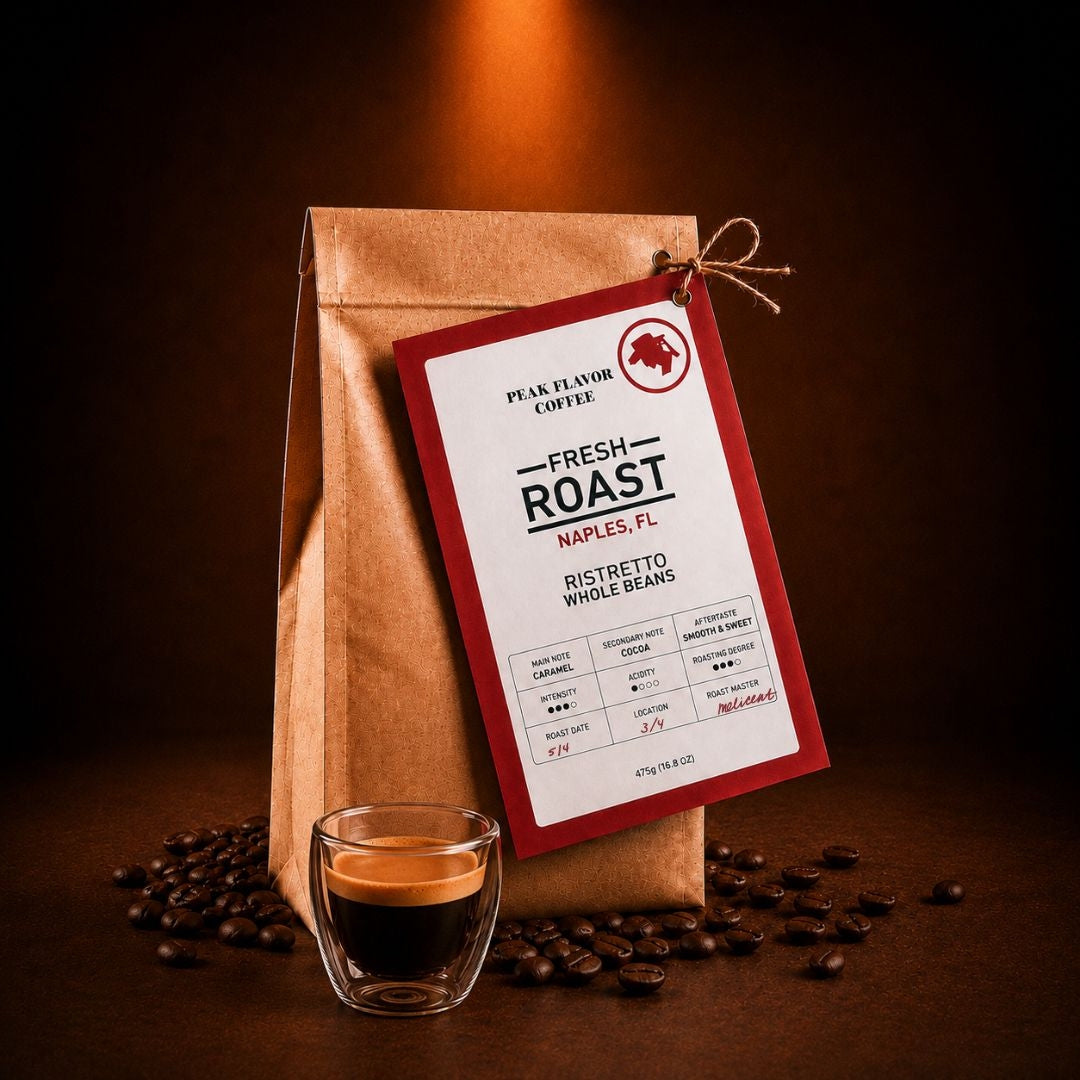Fresh roasted coffee beans for ristretto - Barista bag