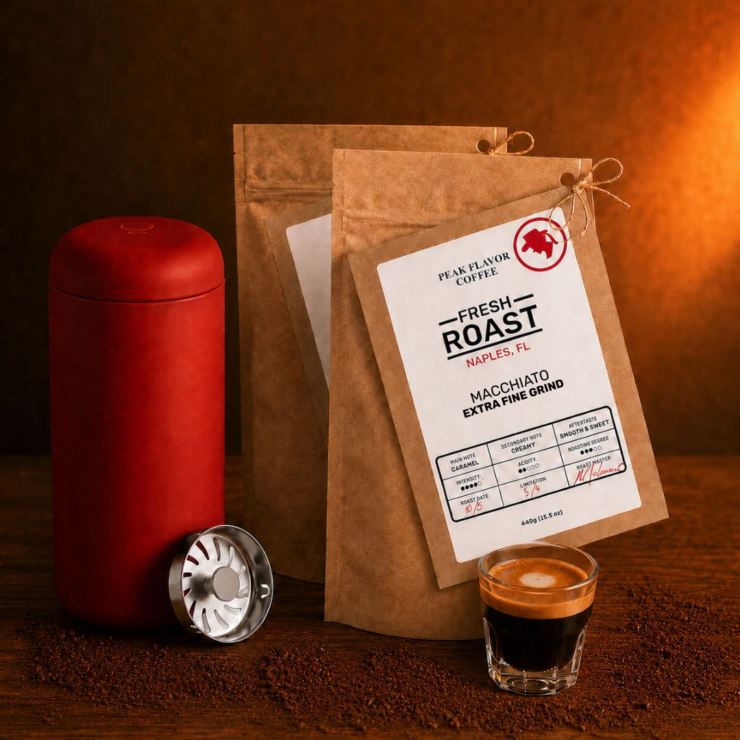 Ground Coffee for Espresso Macchiato (2x440g) & Fellow Coffee Mug Bundle