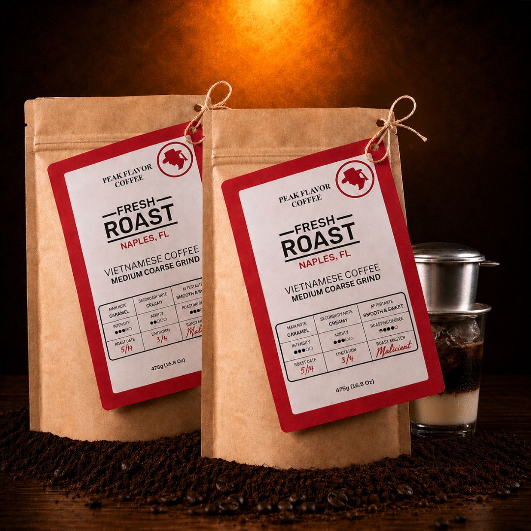 Fresh Ground Coffee for a Vietnamese Coffee Maker